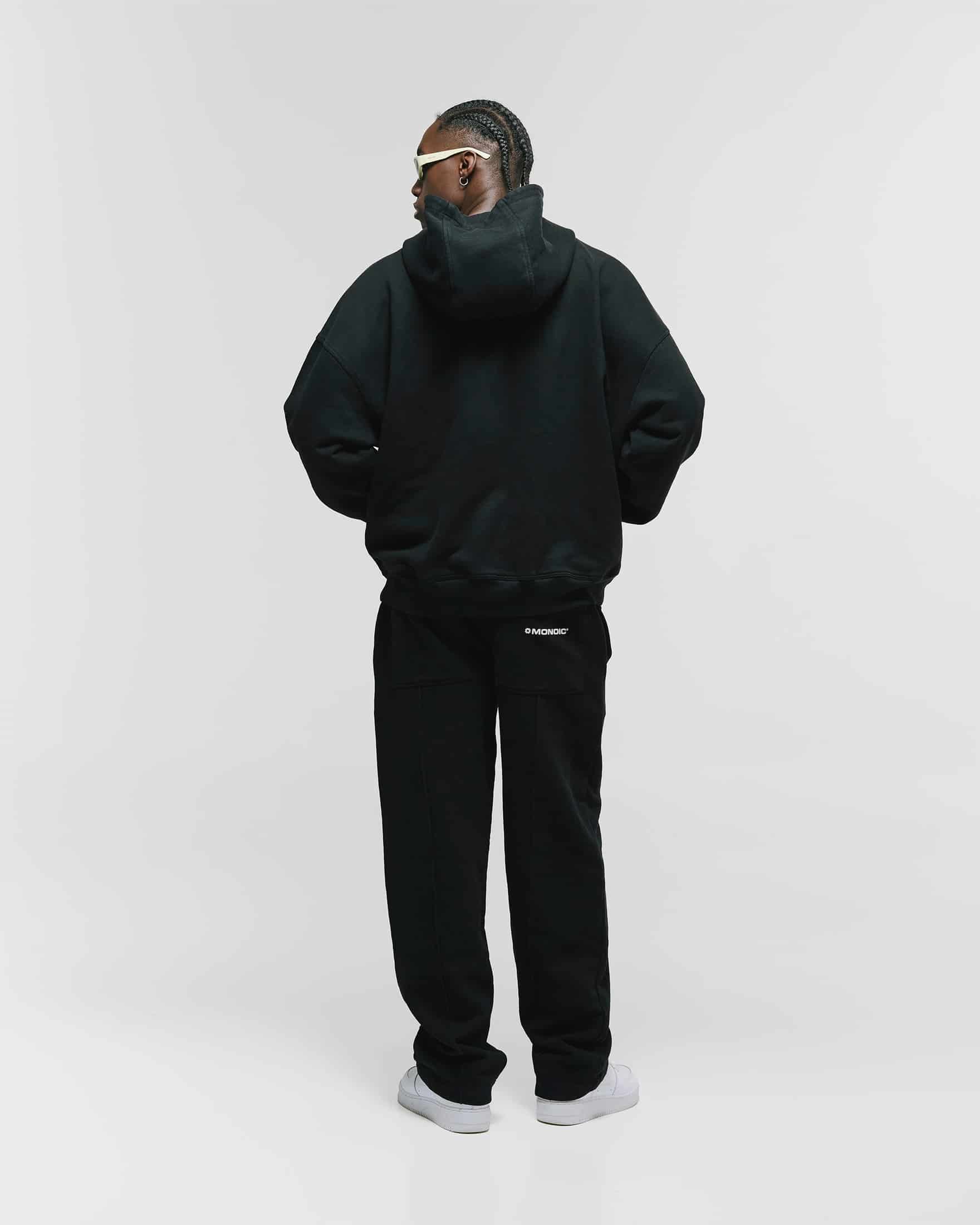 Zip Hoodie Oversized Básico V3 - Negro Oscuro - miniatura 3