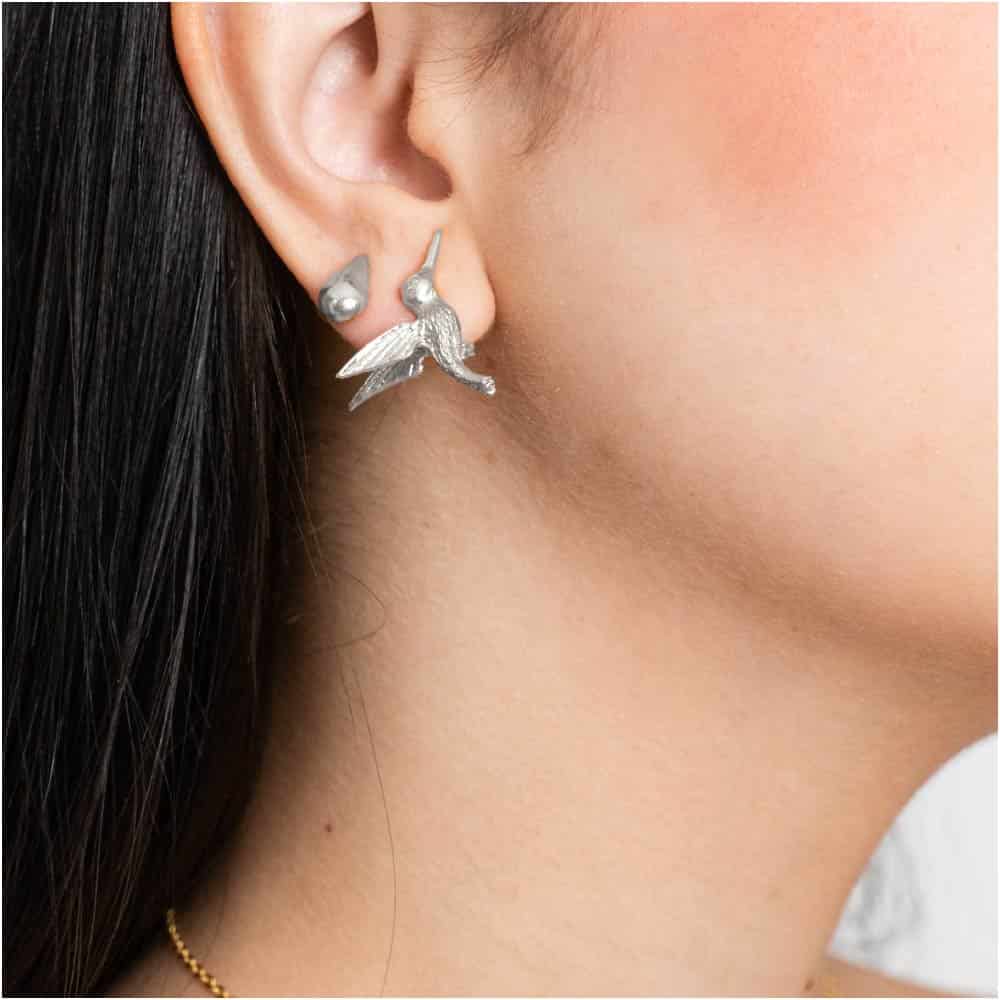 Aretes Topo Encuentro Plata - miniatura 2
