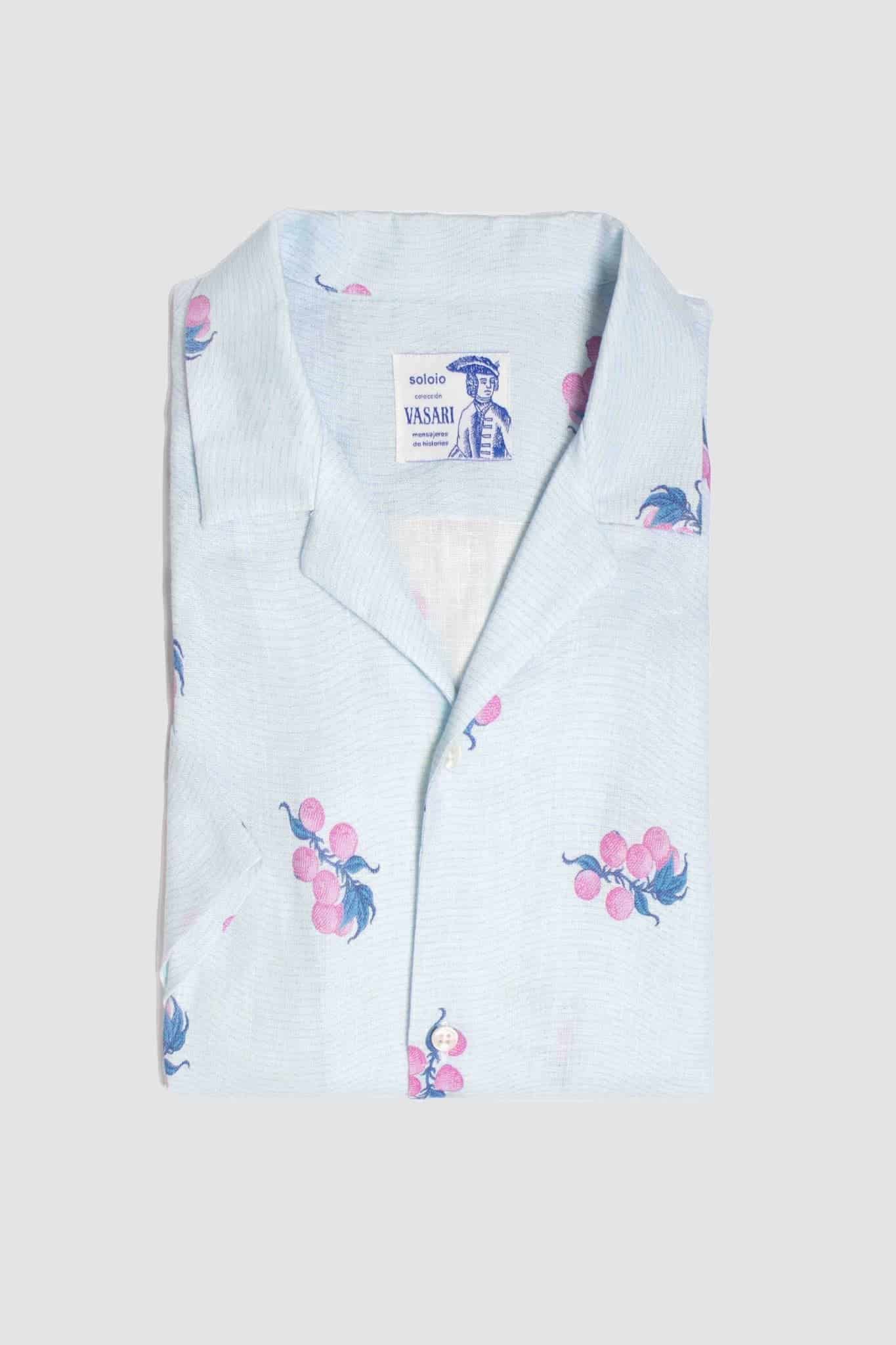 Men's linen shirt pink arezzo - miniatura 7