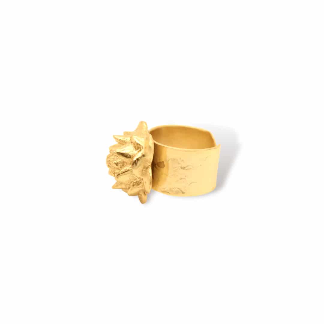 Anillo con flor de loto grande - miniatura 1
