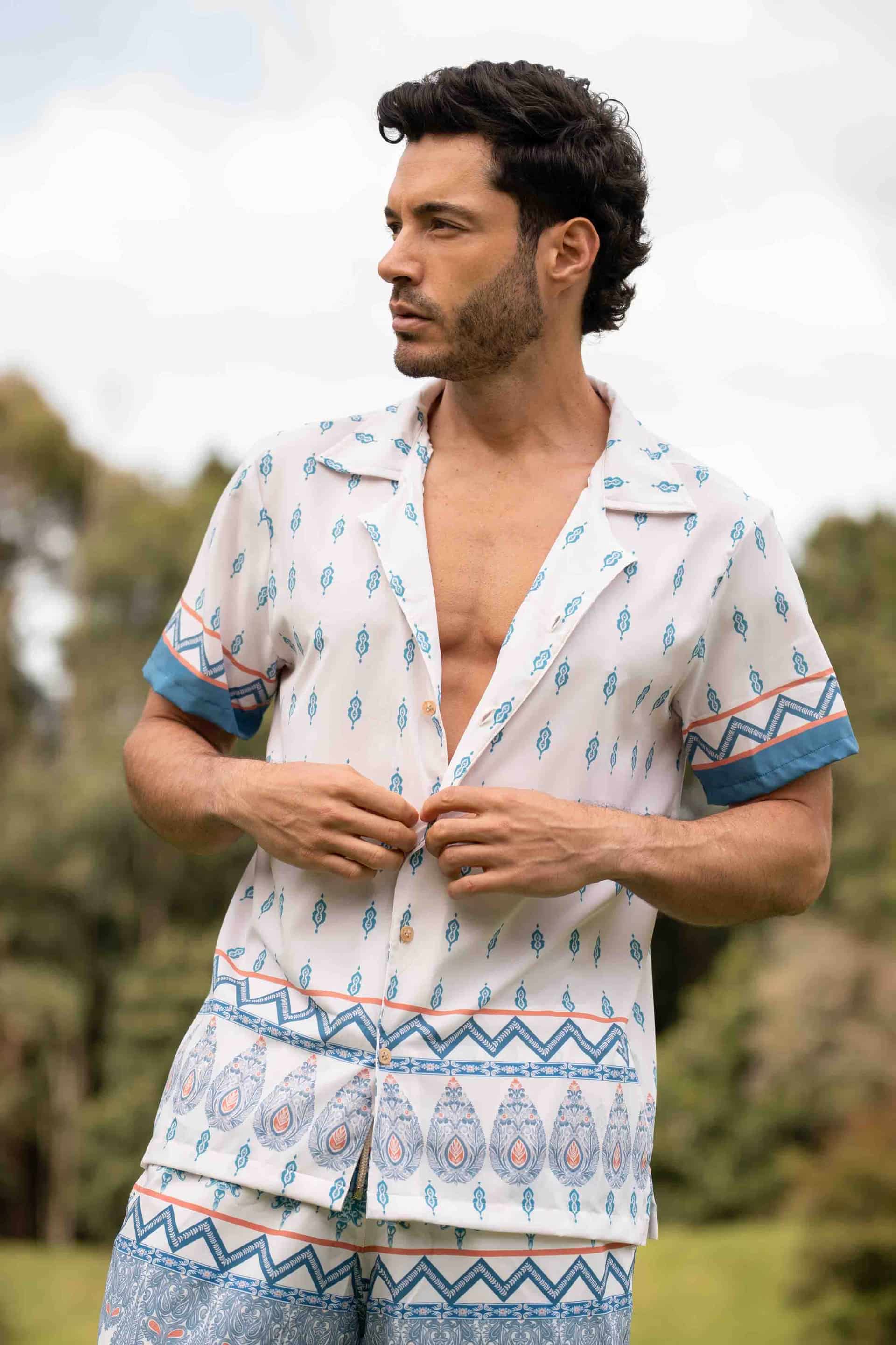 Camisa Playera Savira Azul - miniatura 2