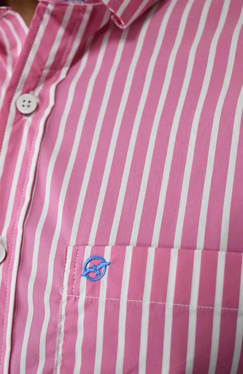 Camisa manga larga a Rayas Rosa Para Hombre - miniatura 3