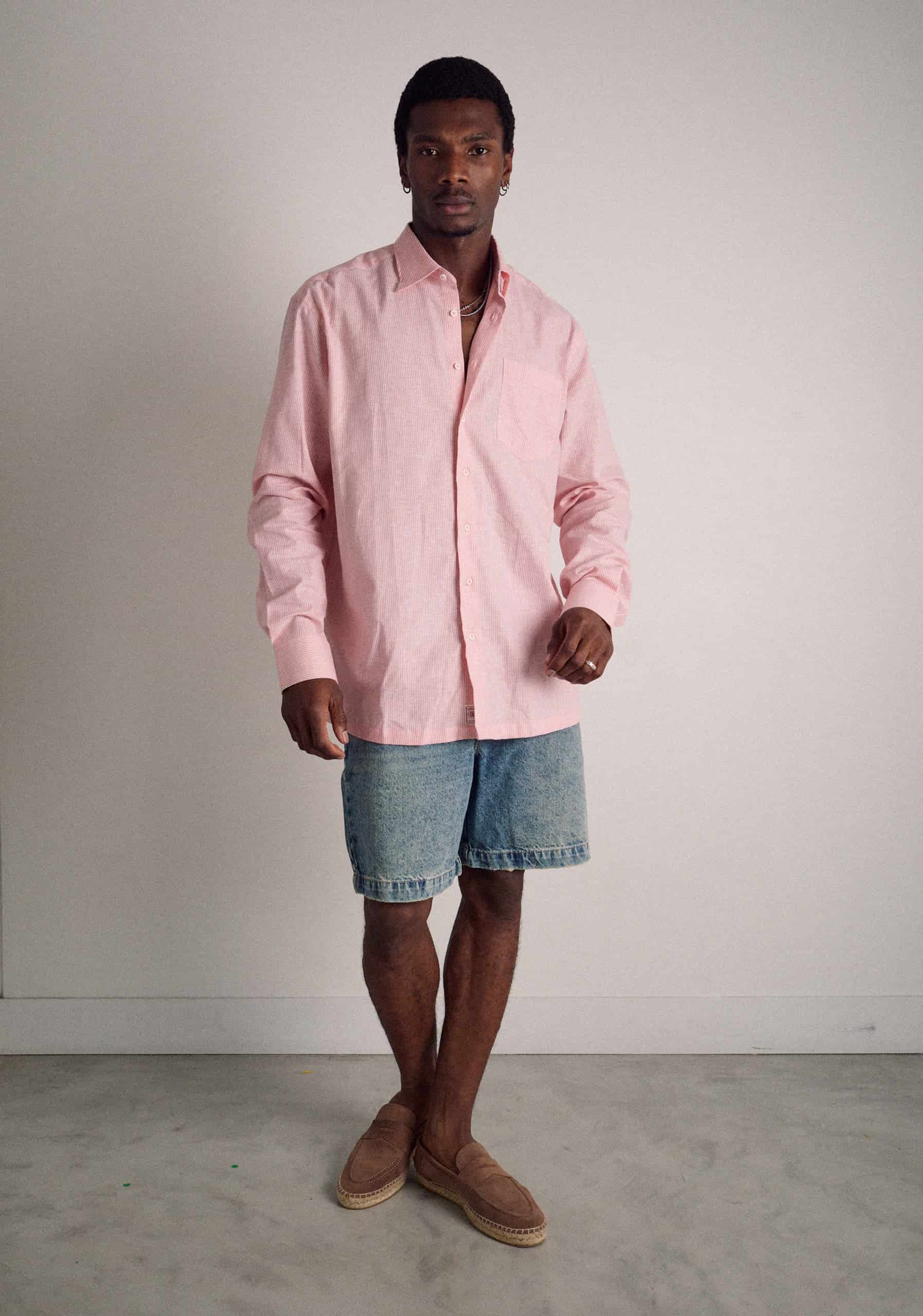 Camisa H CI Jamaica Rayas Delg Palo De Rosa - miniatura 3