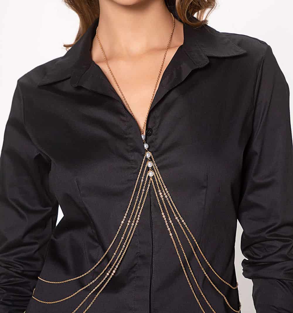 Camisa manga larga con insumo sobrepuest - miniatura 3