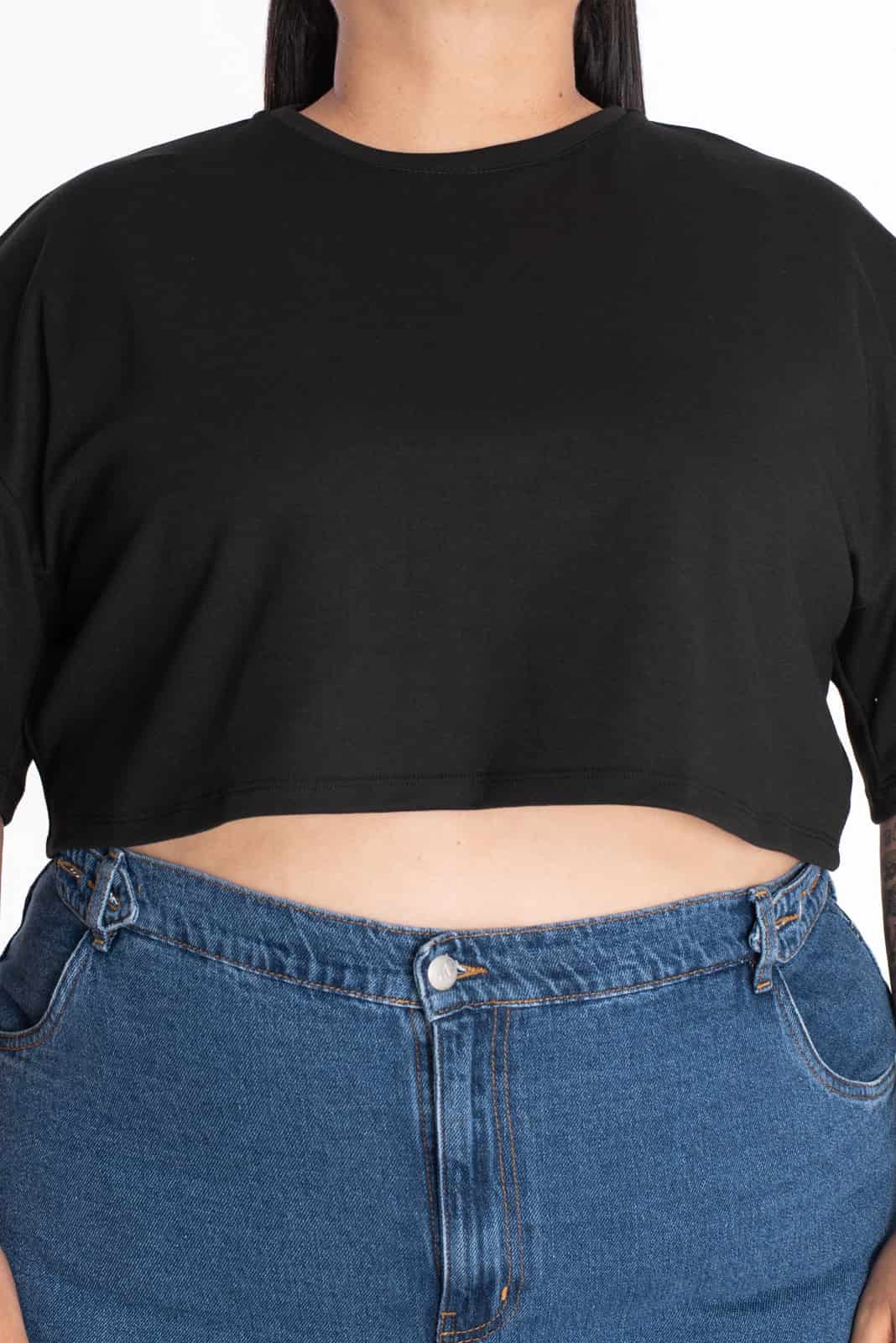 Crop Top Oversize Negro - miniatura 4