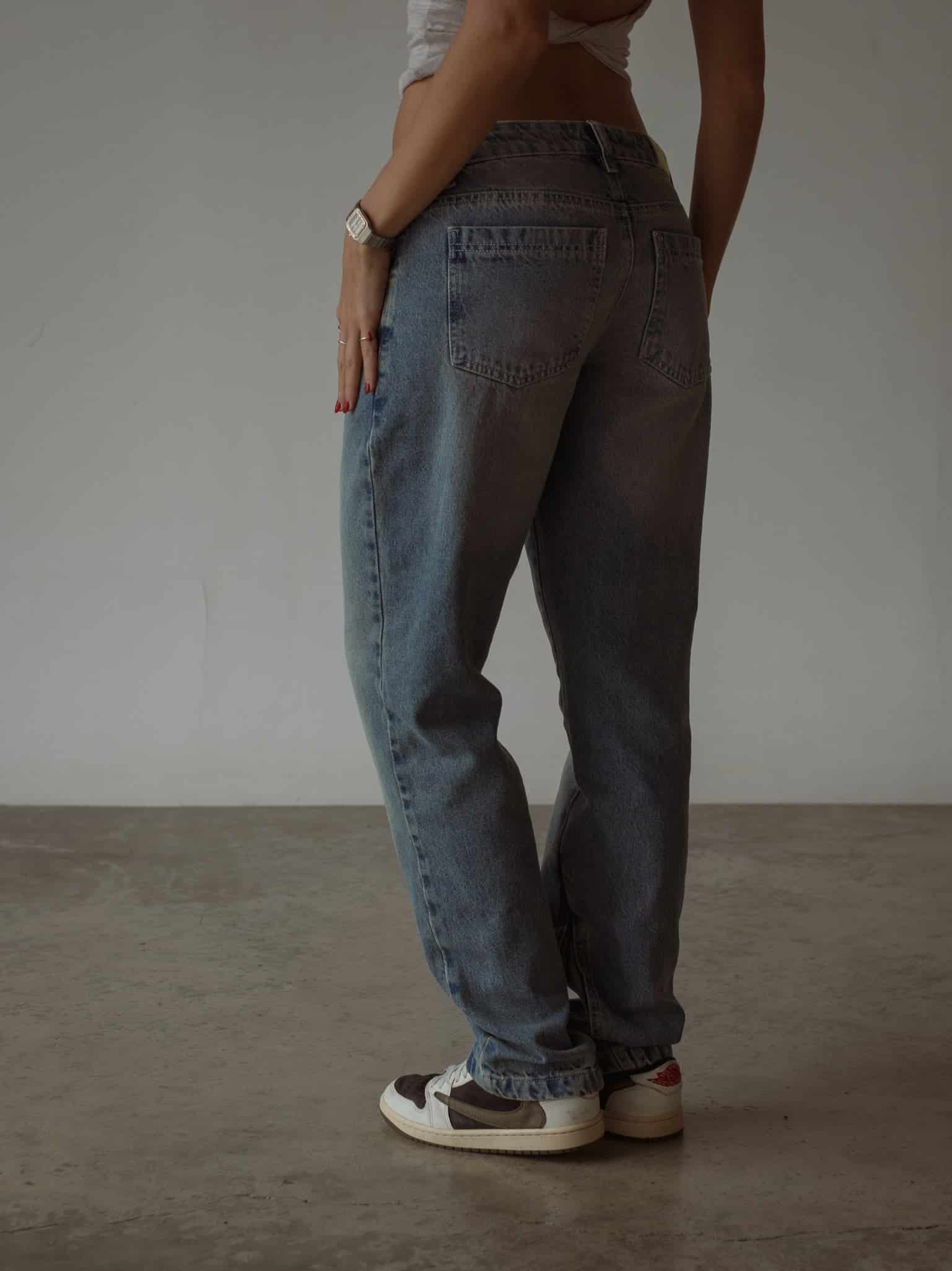 LOW STRAIGHT JEAN - MEDIUM DIRTY BLUE - miniatura 8
