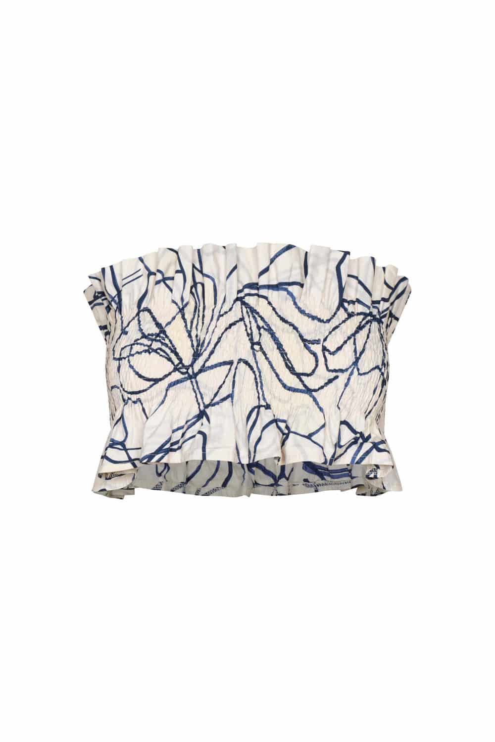 Crop top caracola ivory navy - miniatura 2