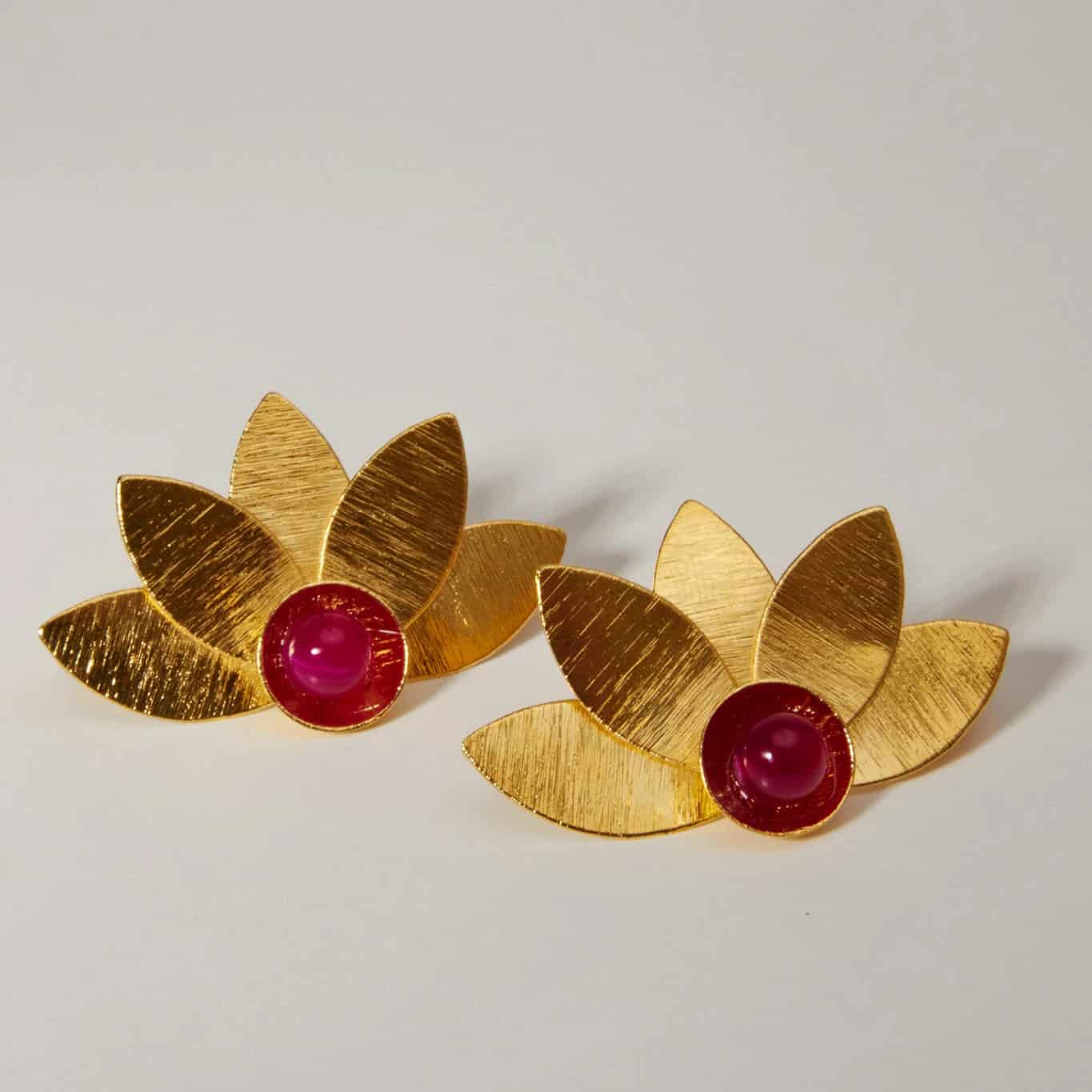 Agata Flower Earrings - miniatura 4