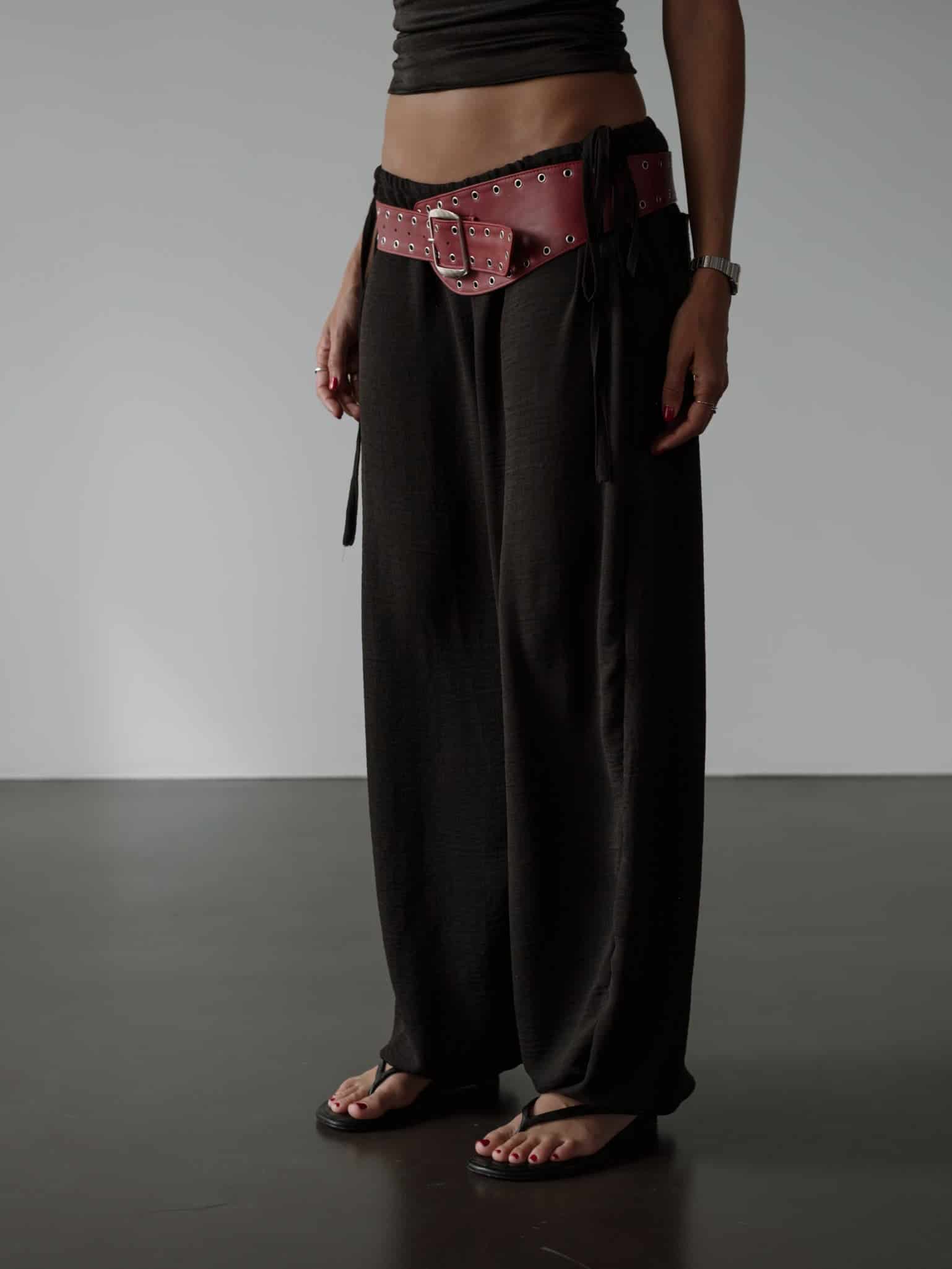 BREEZY SLOUCHY PANTS - BLACK - miniatura 1
