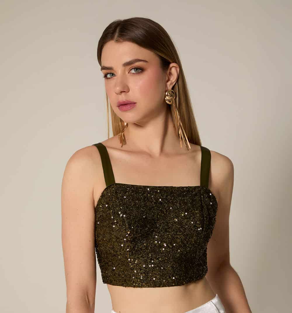 Blusa tiras lentejuela - miniatura 1