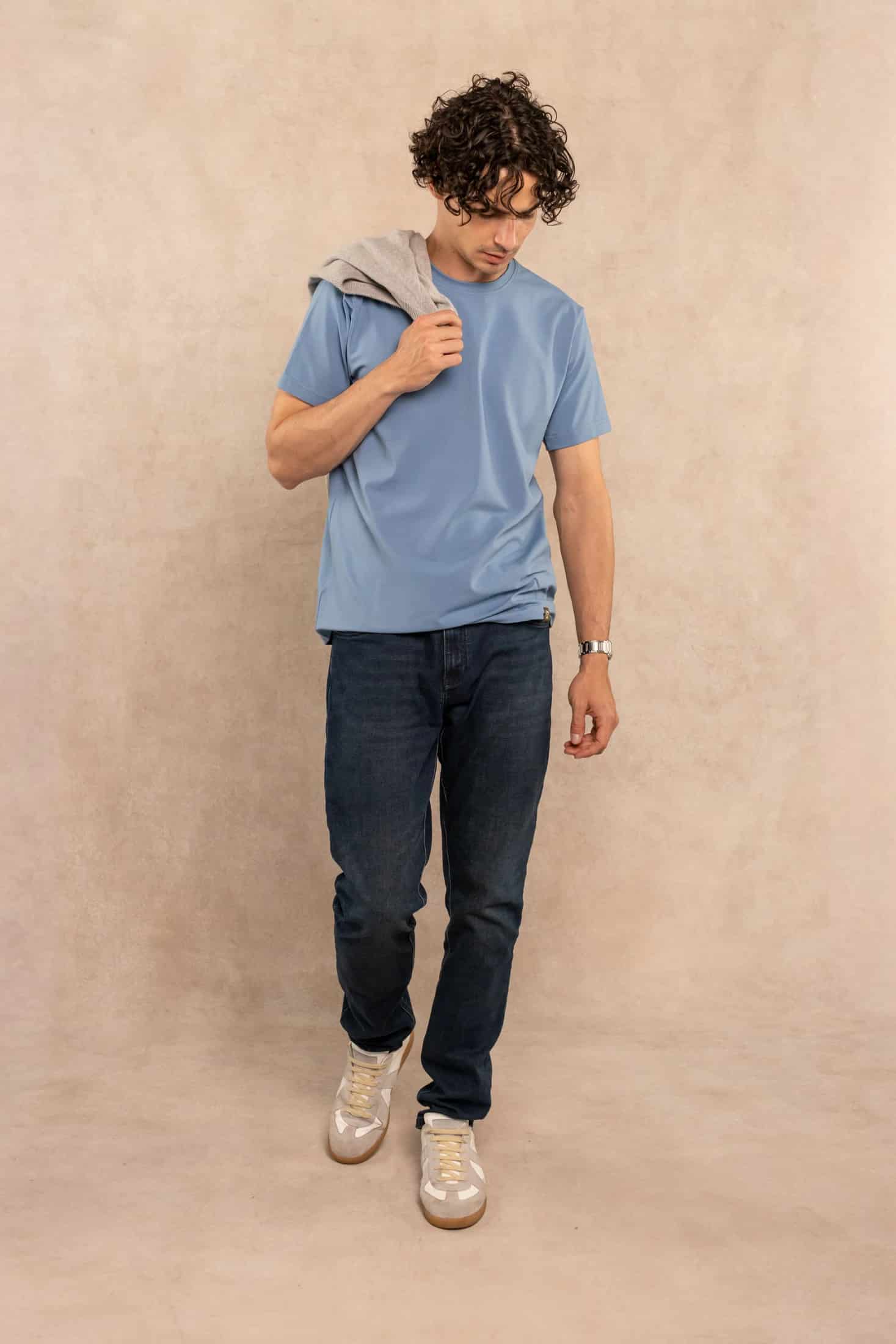 Camiseta Antimanchas Azul Chino - Talla Regular - miniatura 2