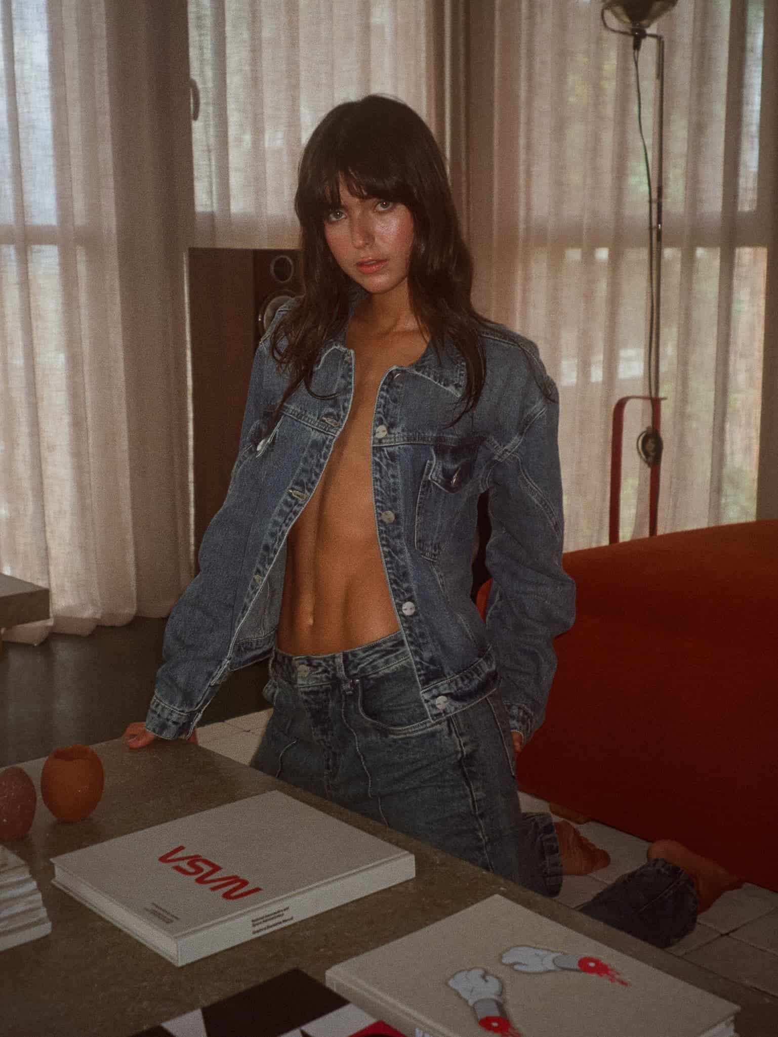 OVERLAY DENIM JACKET - CLASSIC BLUE - miniatura 7