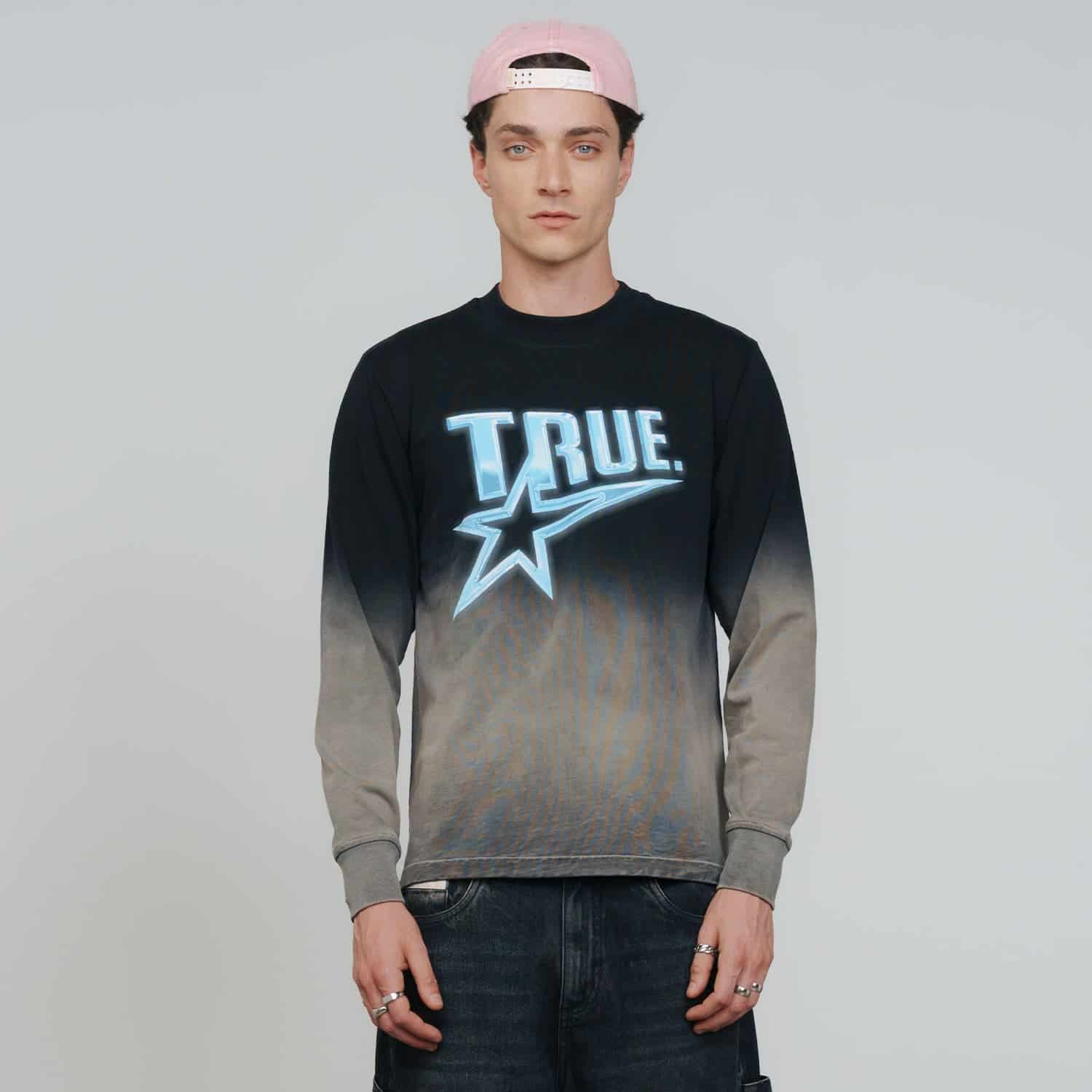 Chrome Long Sleeve Tee - Black/White - miniatura 2