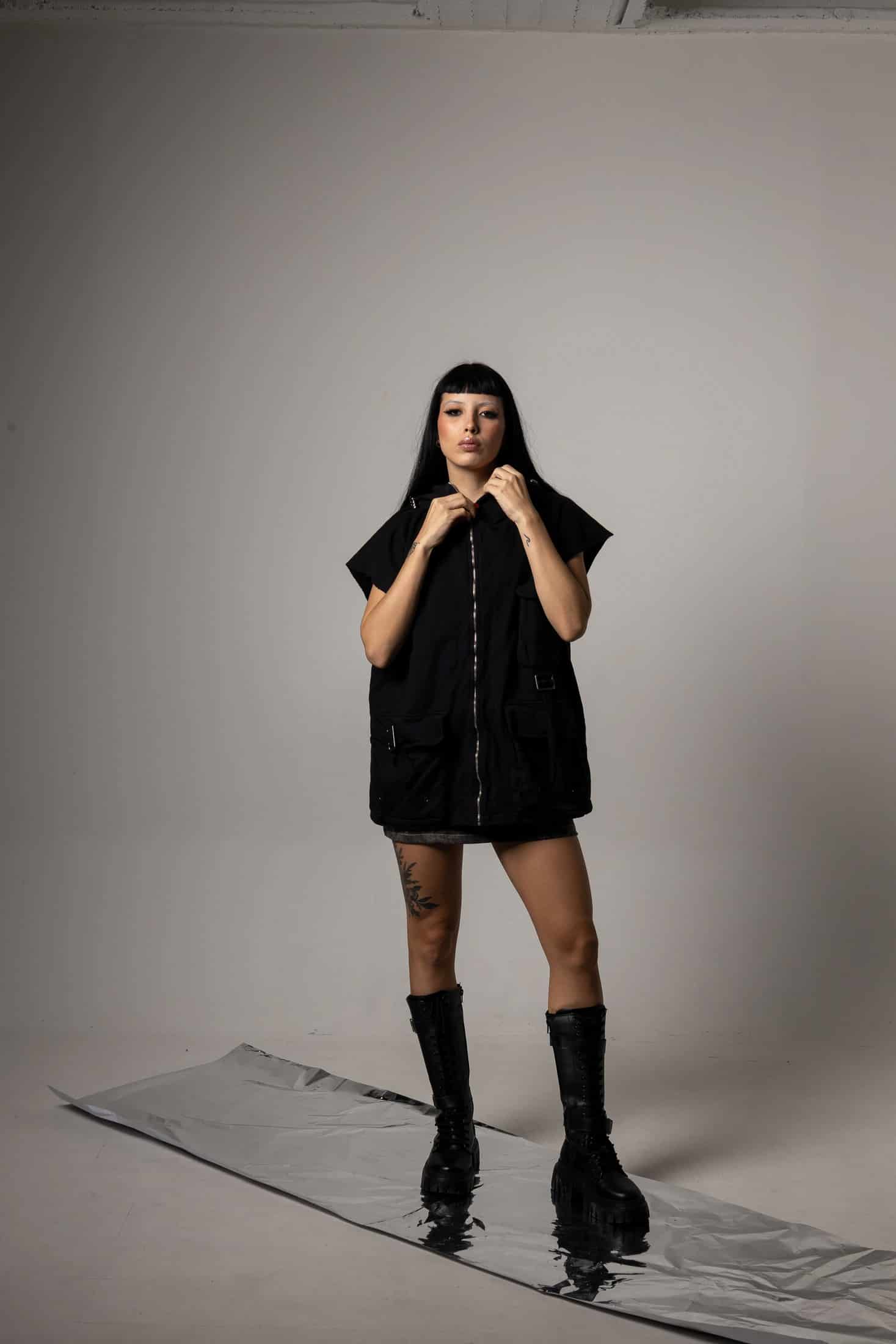 Chaleco Unisex Oversize-Negro - miniatura 5