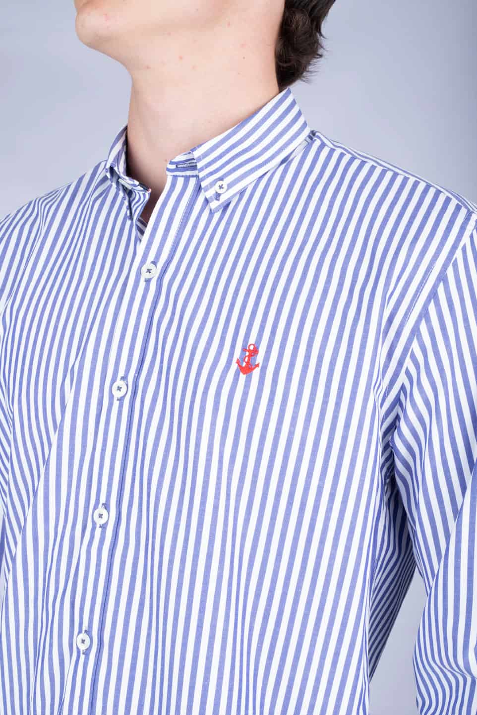 Camisa Rayas Azules A Roja - miniatura 2
