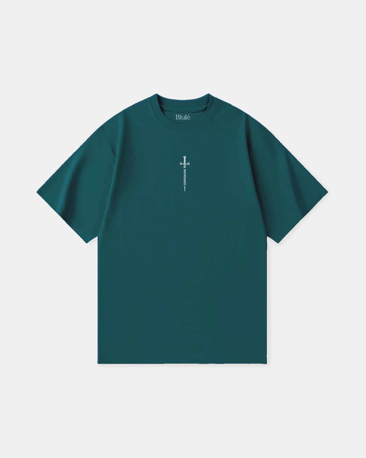 Oversized T Shirt Boundaries Dark Green - miniatura 2