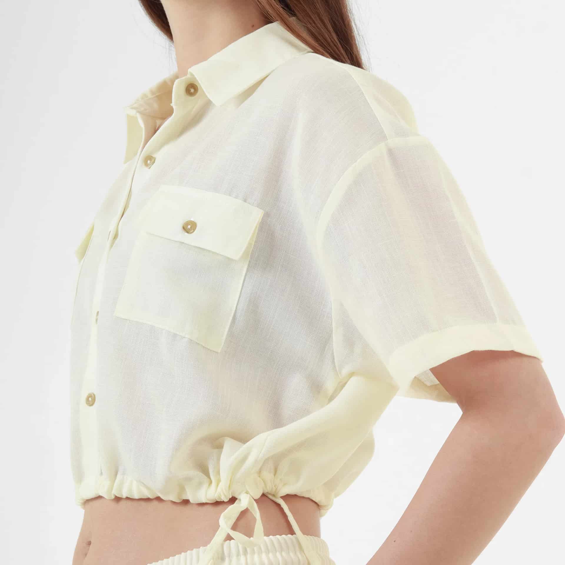 Blusa Cuello Camisero Manga Corta - miniatura 11