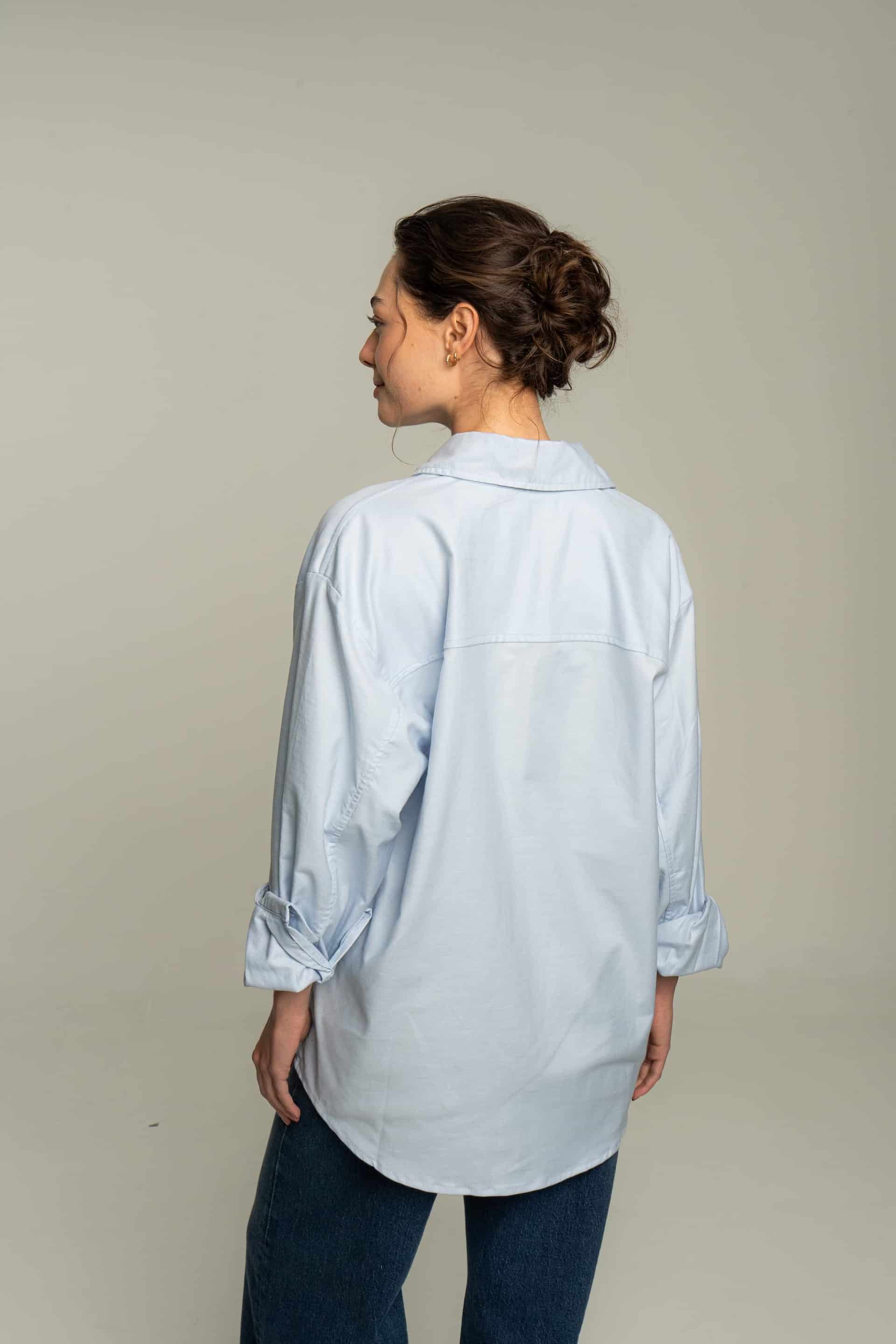 Camisa flor azul - miniatura 4