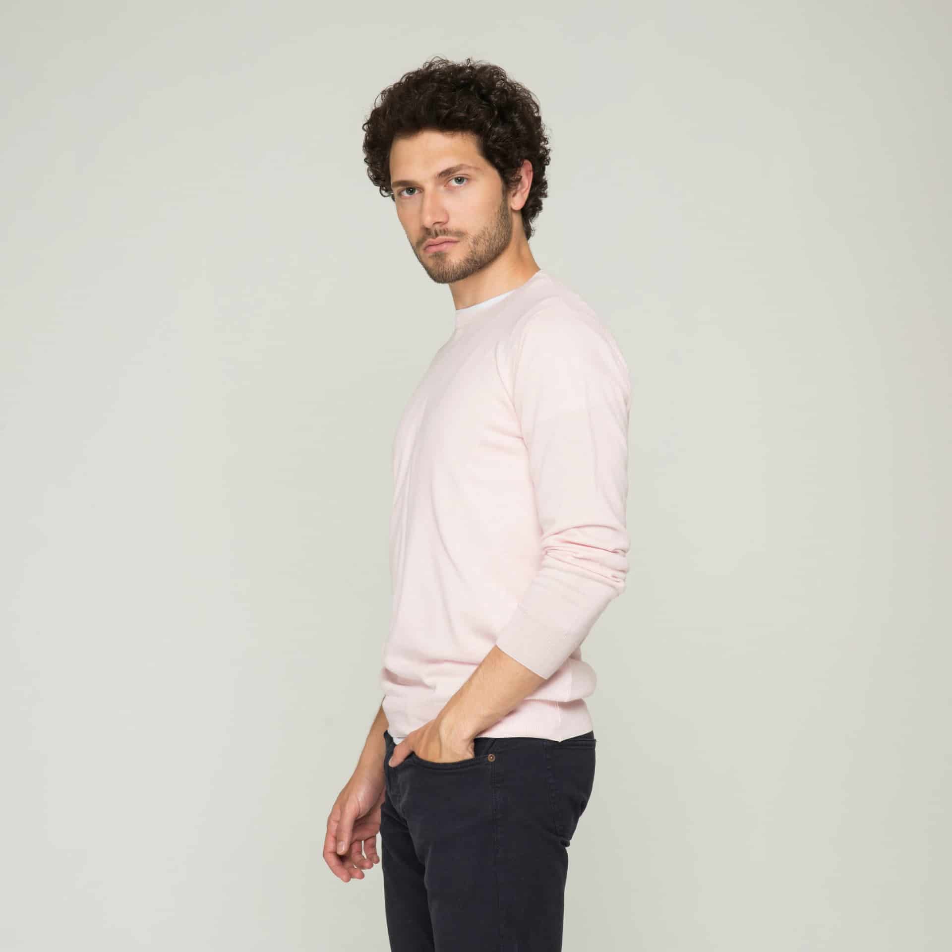 Saco Cuello Redondo Algodón Rosa Bebé - miniatura 3