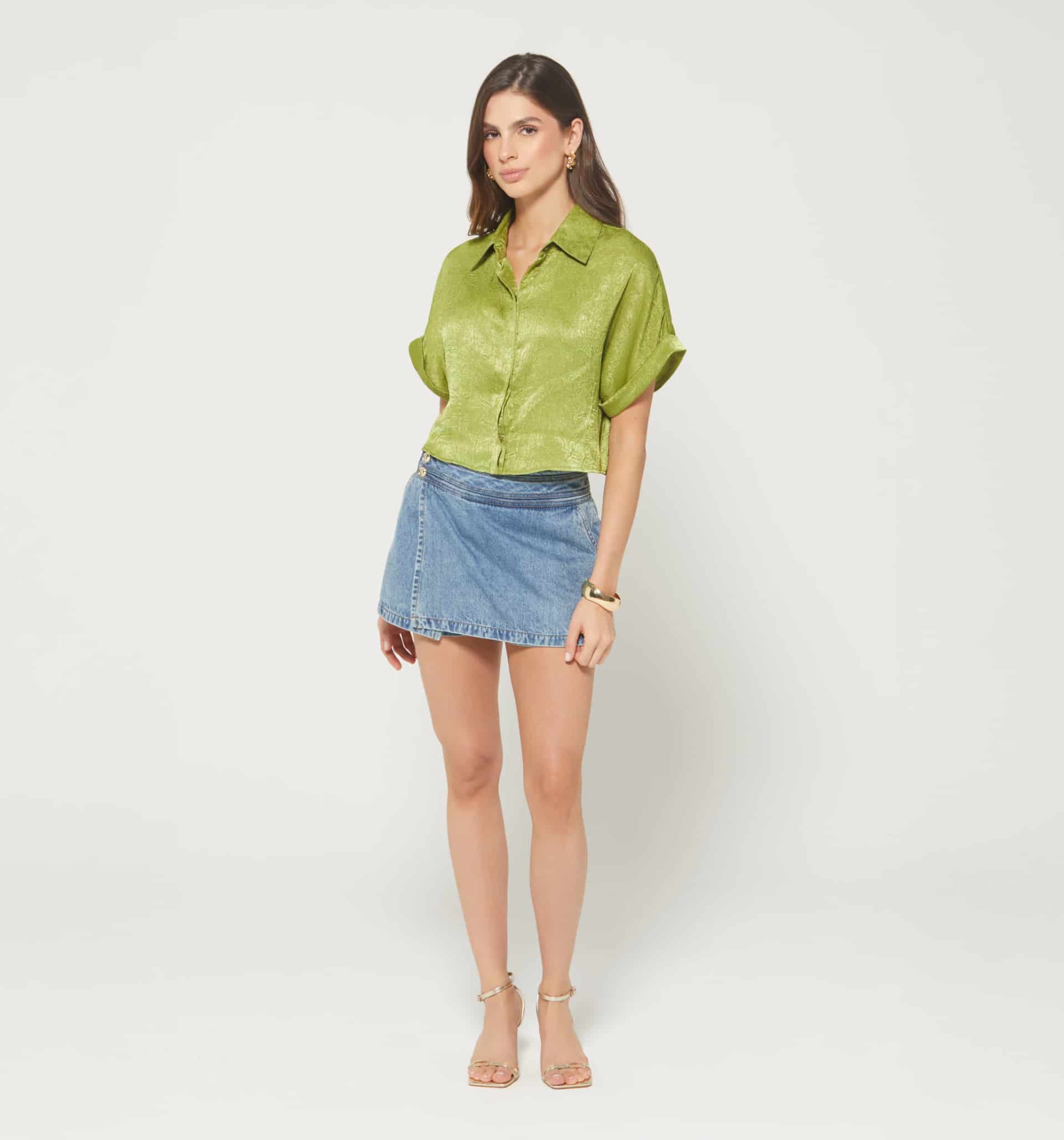 Falda short con broches - miniatura 1