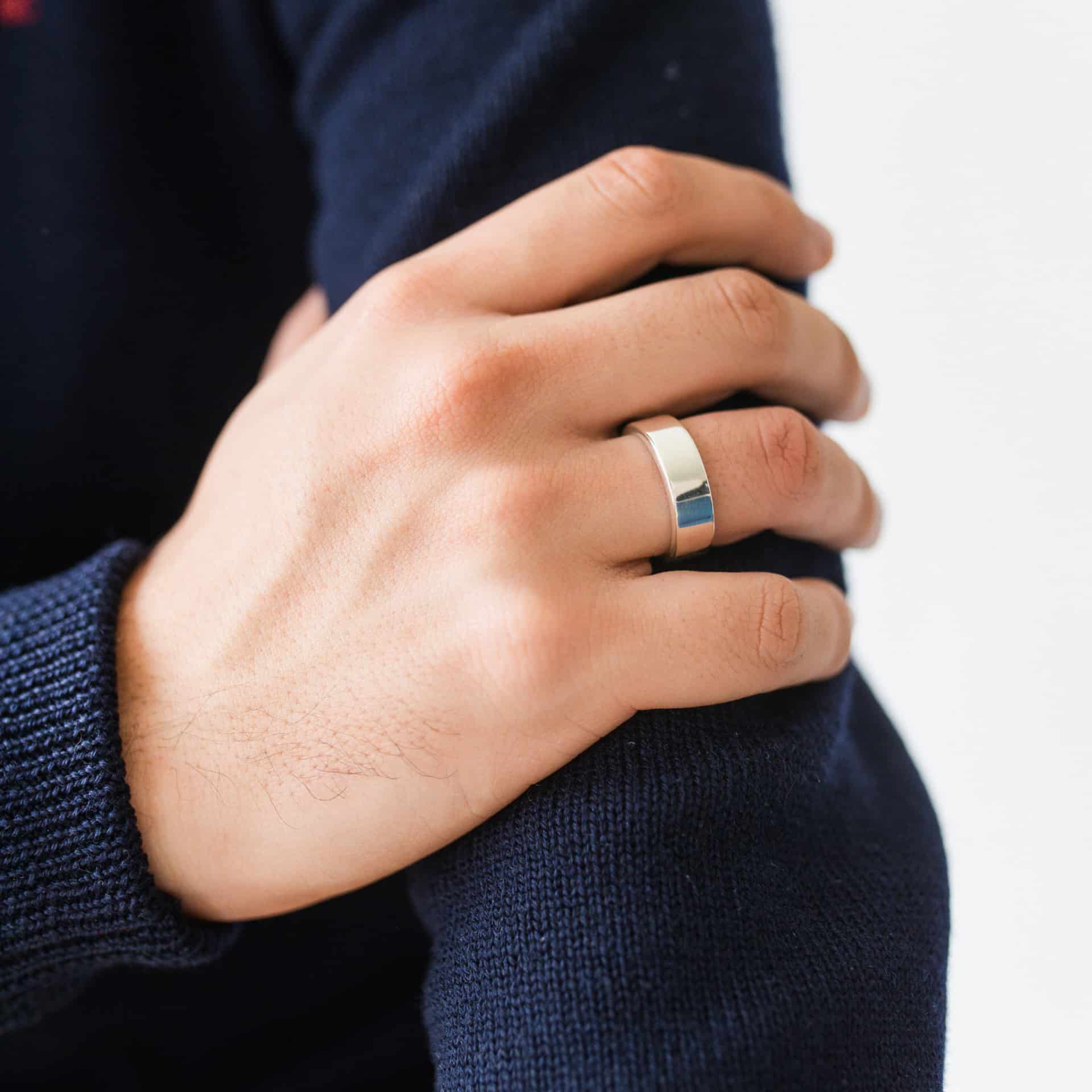 BAND RING 7MM | ANILLO EN PLATA LEY 925 - miniatura 2