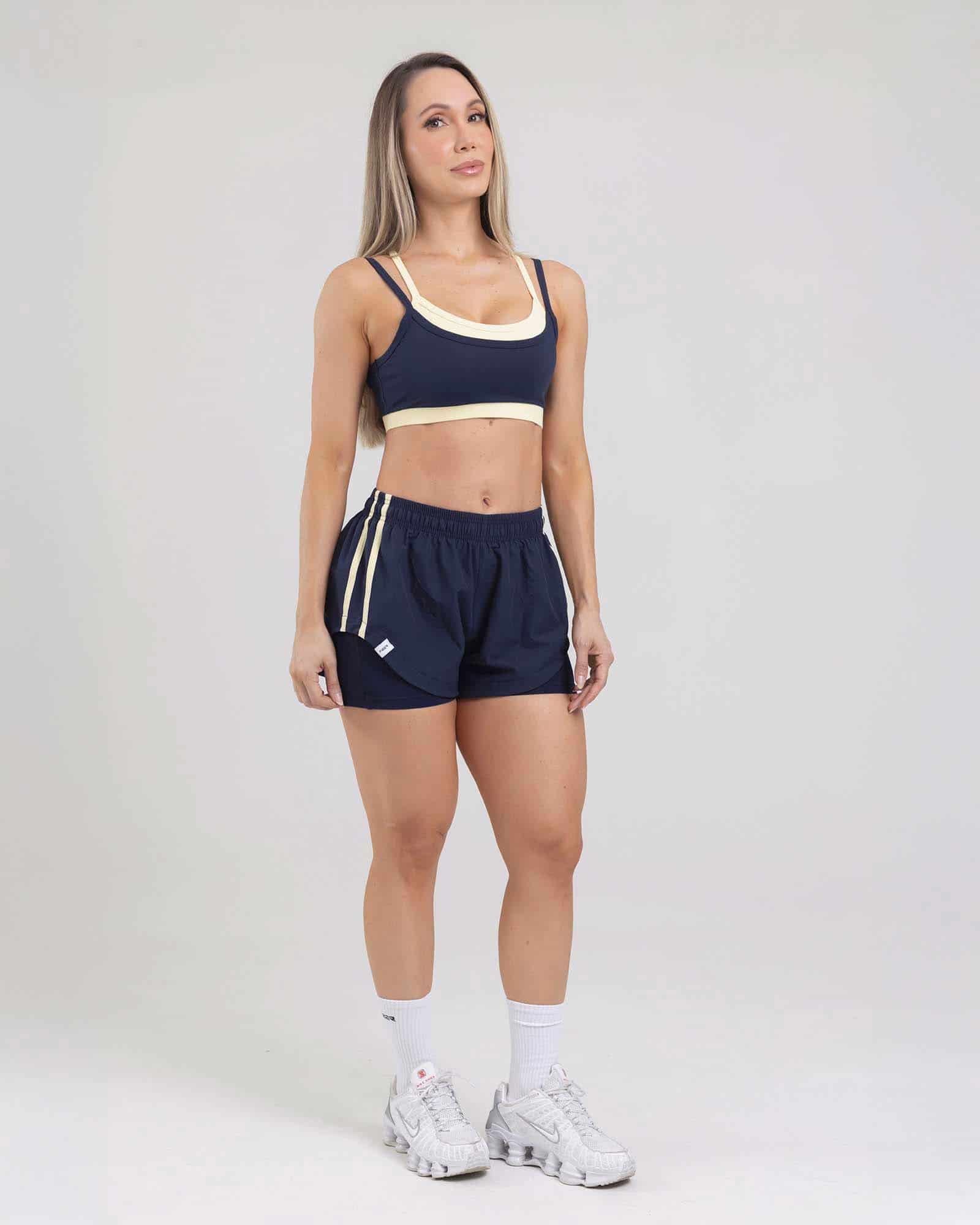 Short running azul navy dual run tropi FIBER - miniatura 1