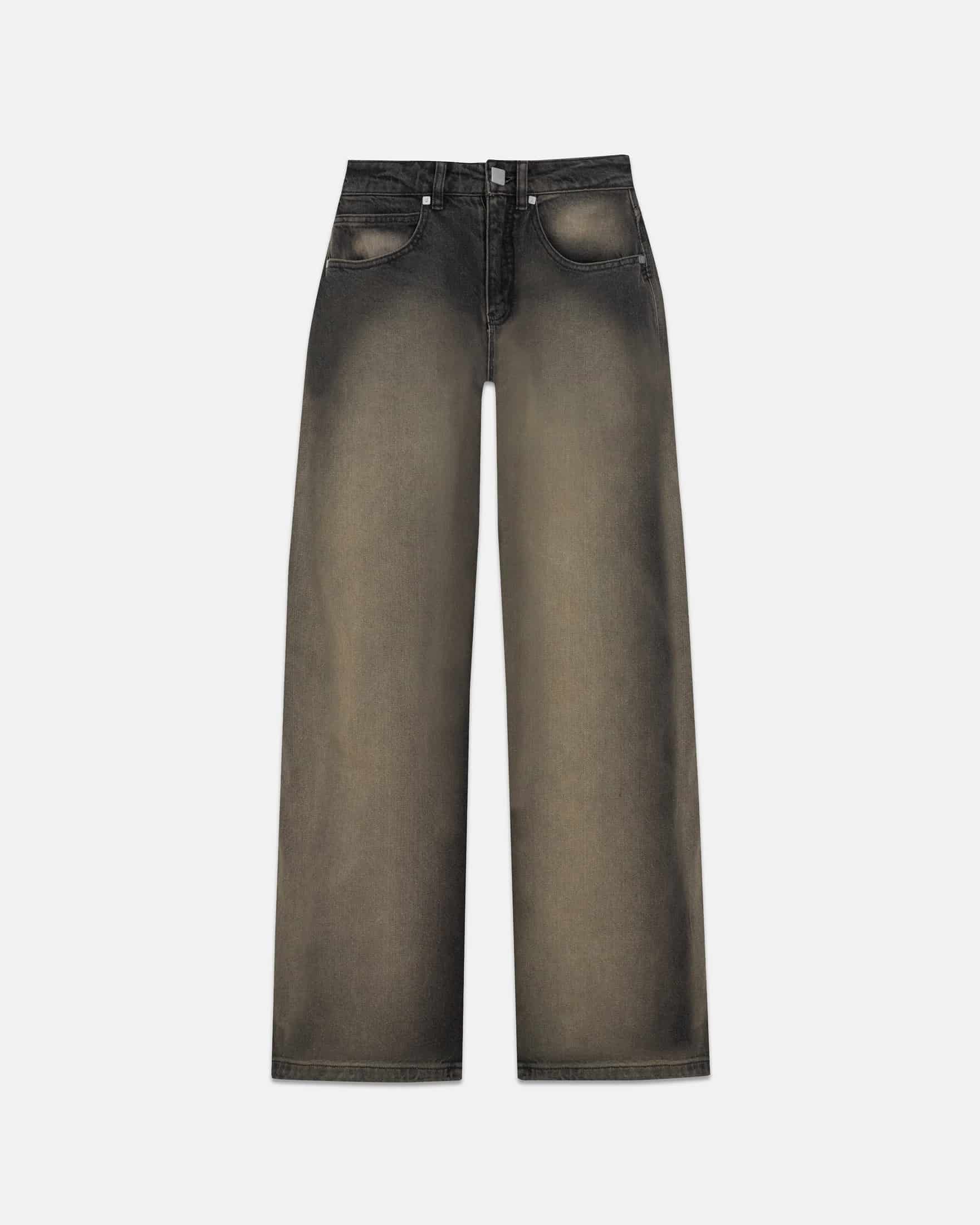 W Line Basic Wide Jeans Dirty Black - miniatura 3