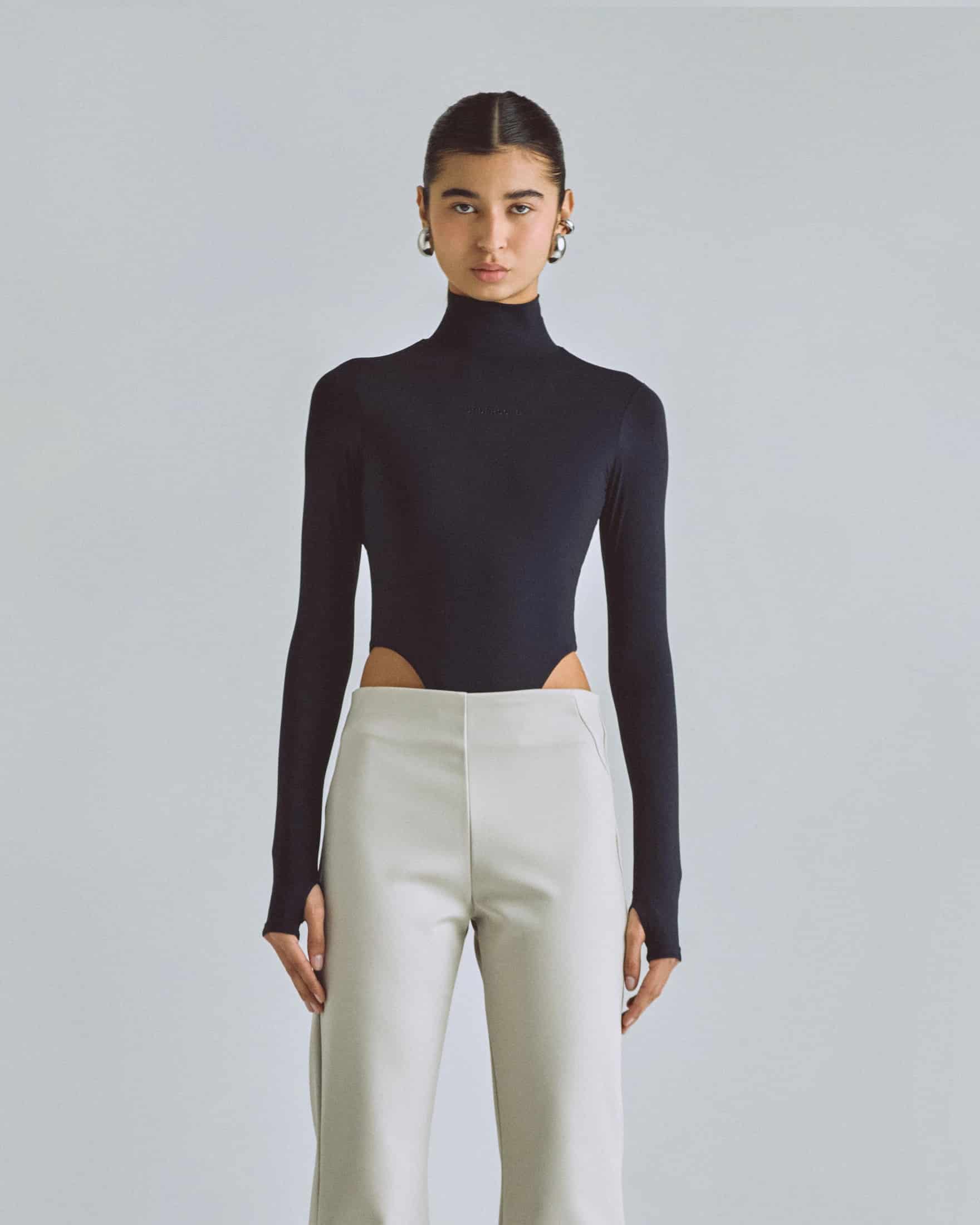 Basics Turtleneck Backless Body Black - miniatura 2
