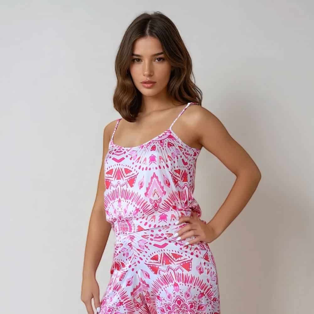 Camisa Tiras Estampado Hena. - miniatura 1