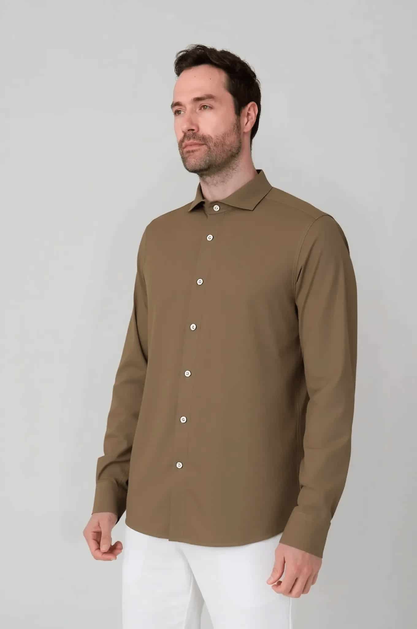 Camisa manga larga Jon sonen Lino / Algodón - miniatura 2