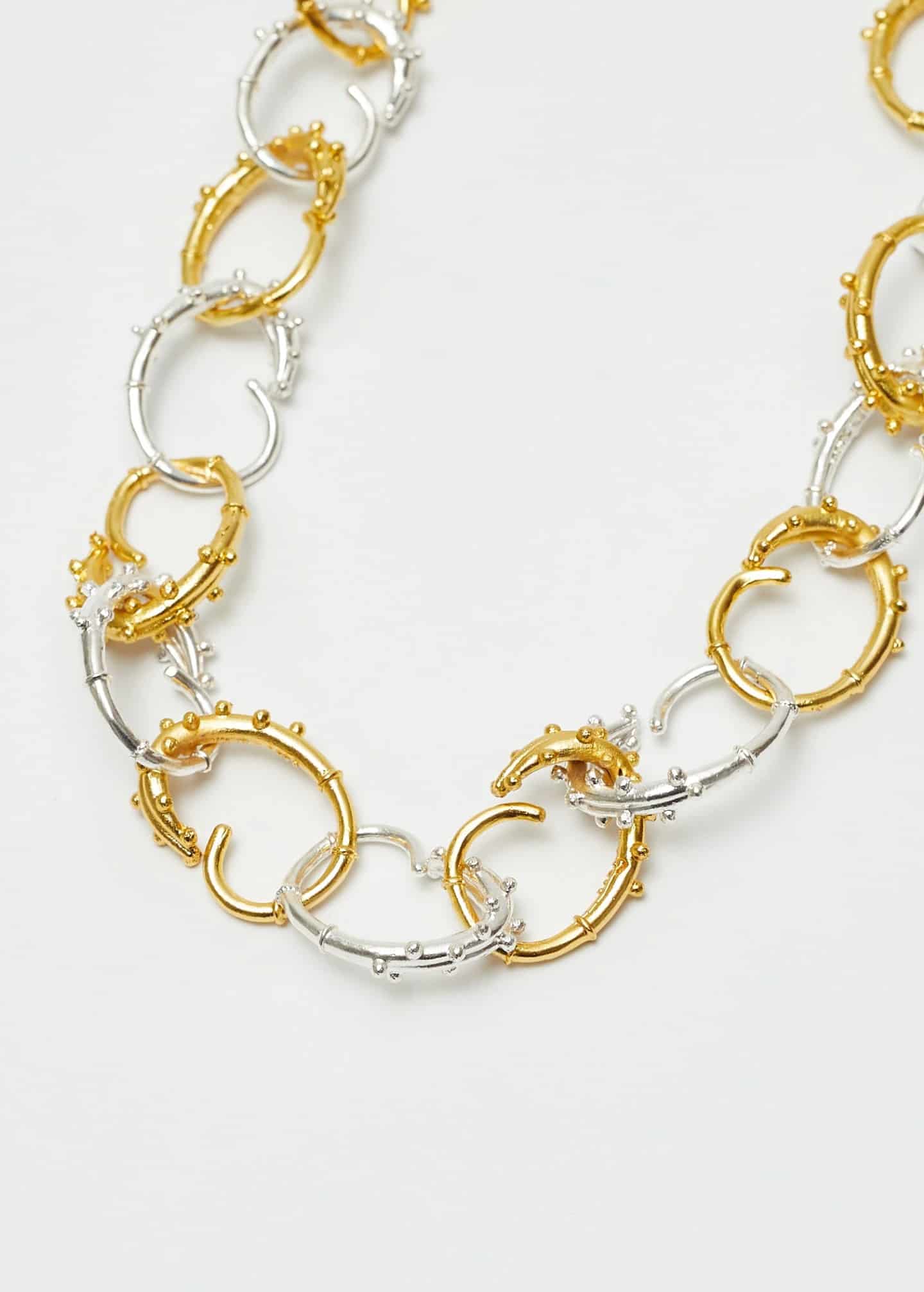 Choker Estambres Dorado y Plata - miniatura 3