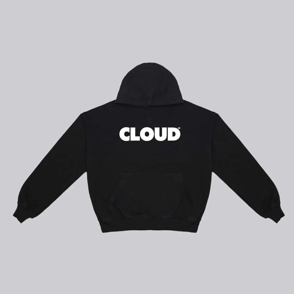 Hoodie BLOCK blanco sobre negro - miniatura 2