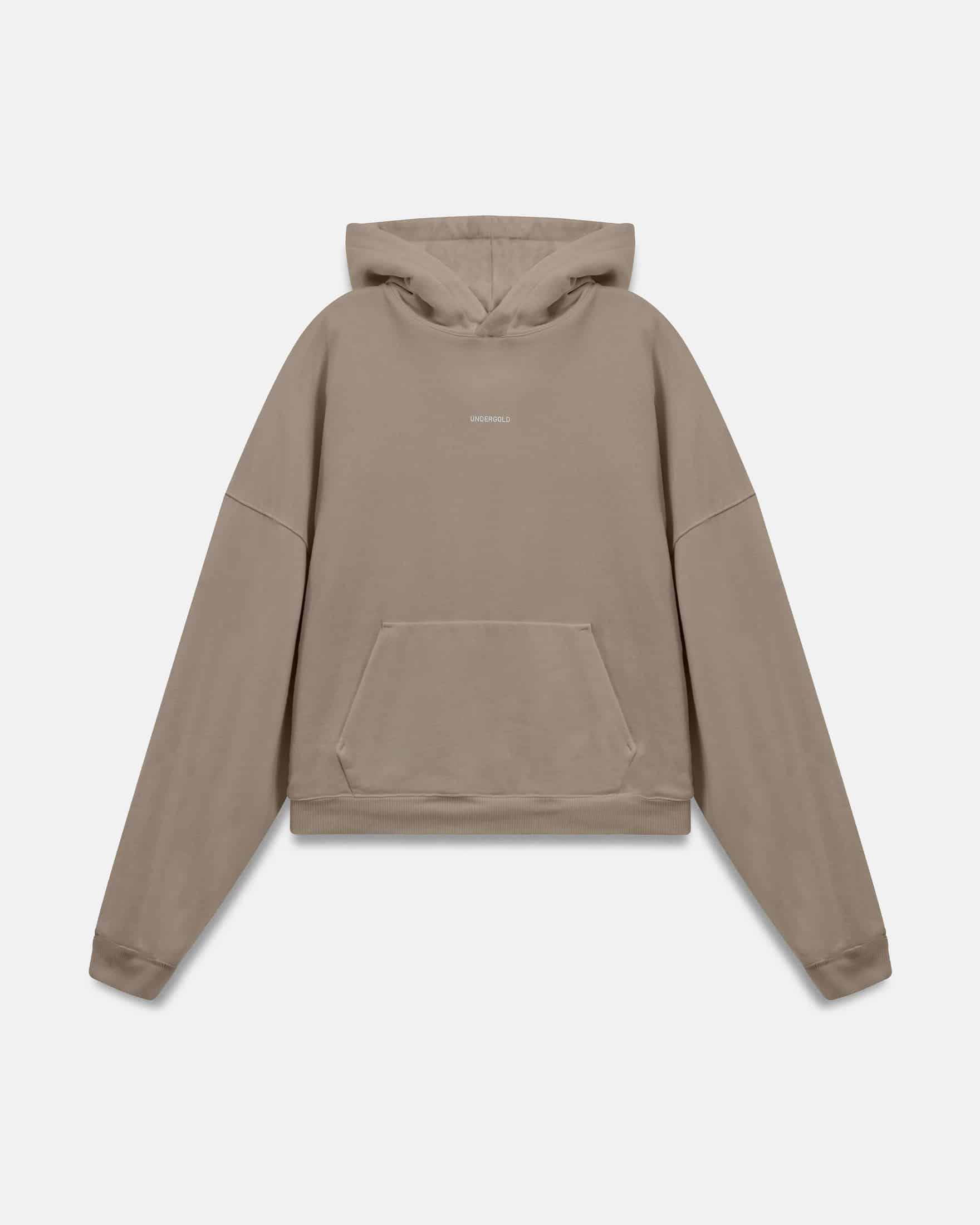 W Basics Undergold Boxy Fit Hoodie Cream - miniatura 3