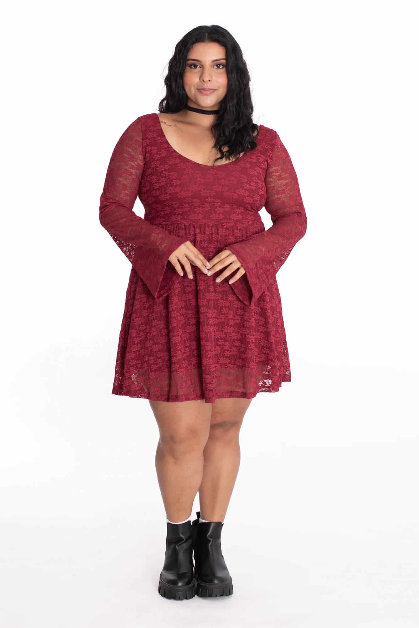 Vestido Florencia Vinotinto - miniatura 11