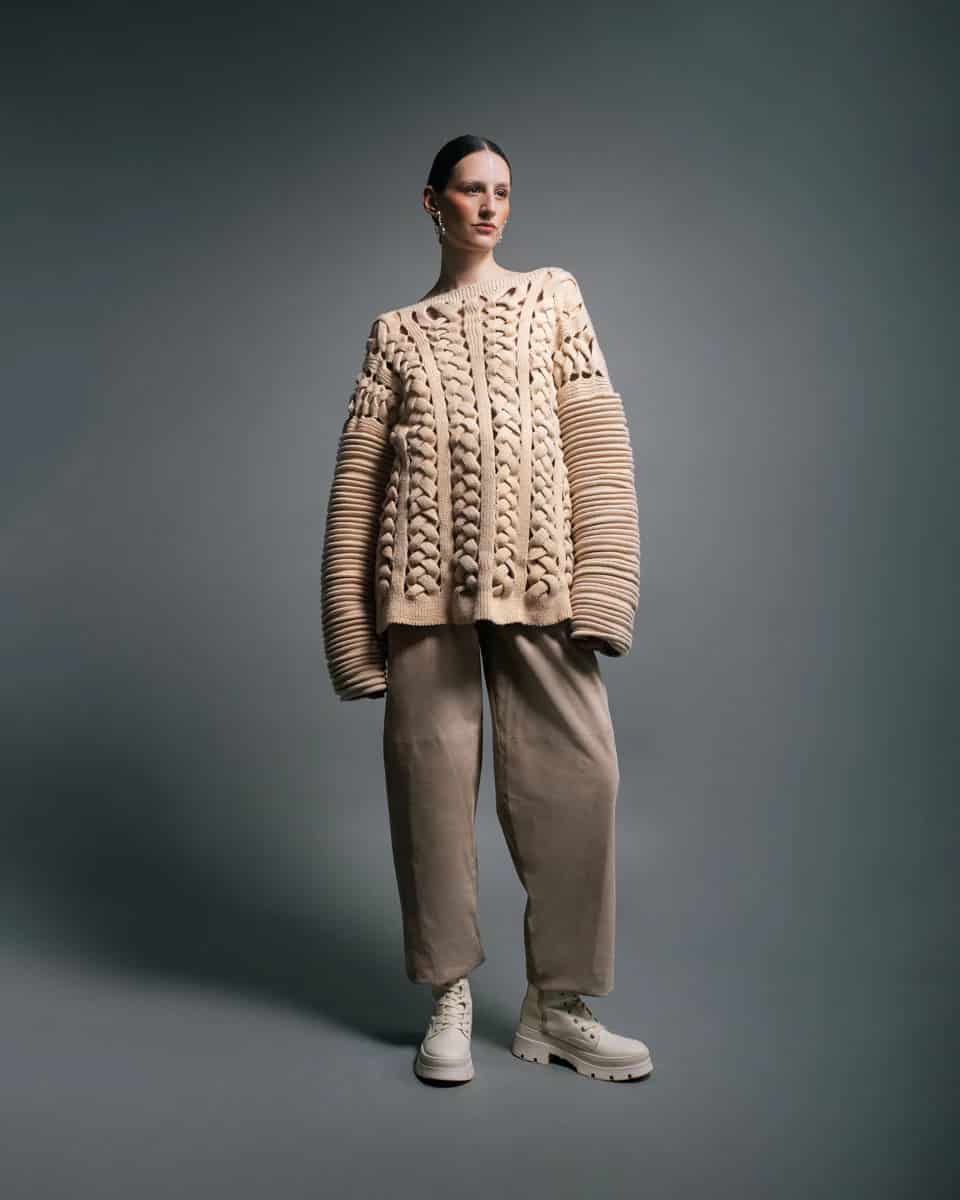 SUEDE BAGGY TROUSERS - miniatura 3