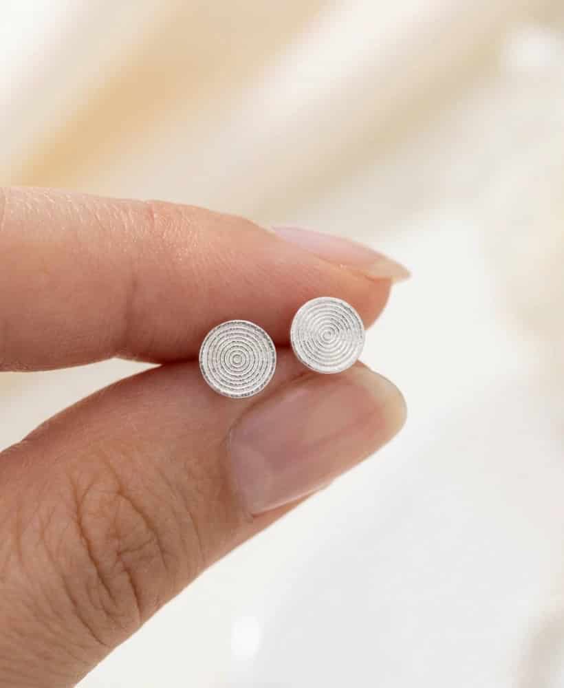 Topo circulo pequeño filigrana plata ley 950 - miniatura 2