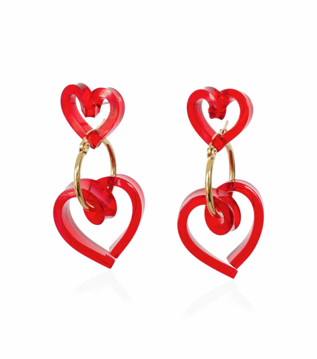 Aretes Corazón 3 en 1 - miniatura 2