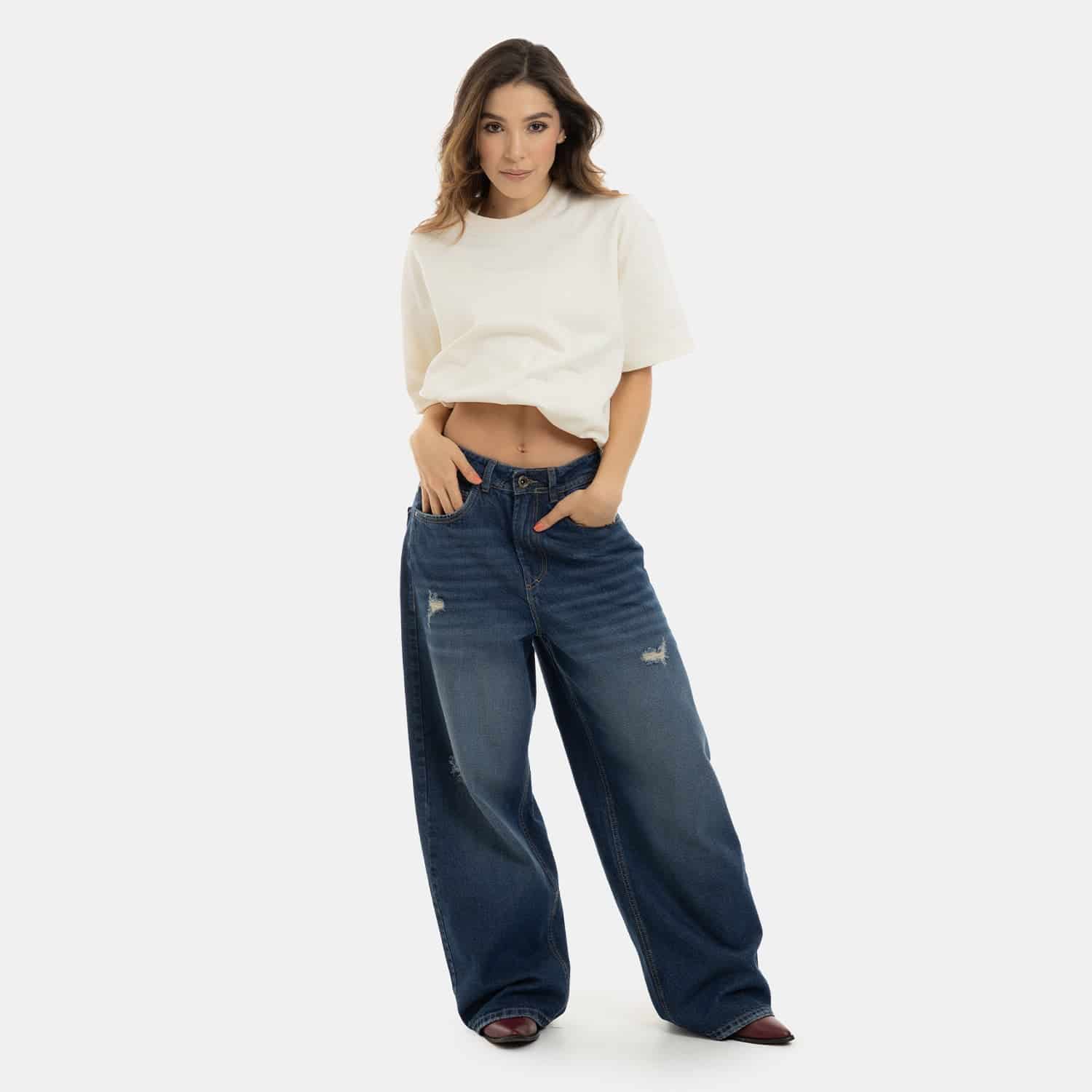 Oversized Flow Denim Deep Blue - miniatura 1