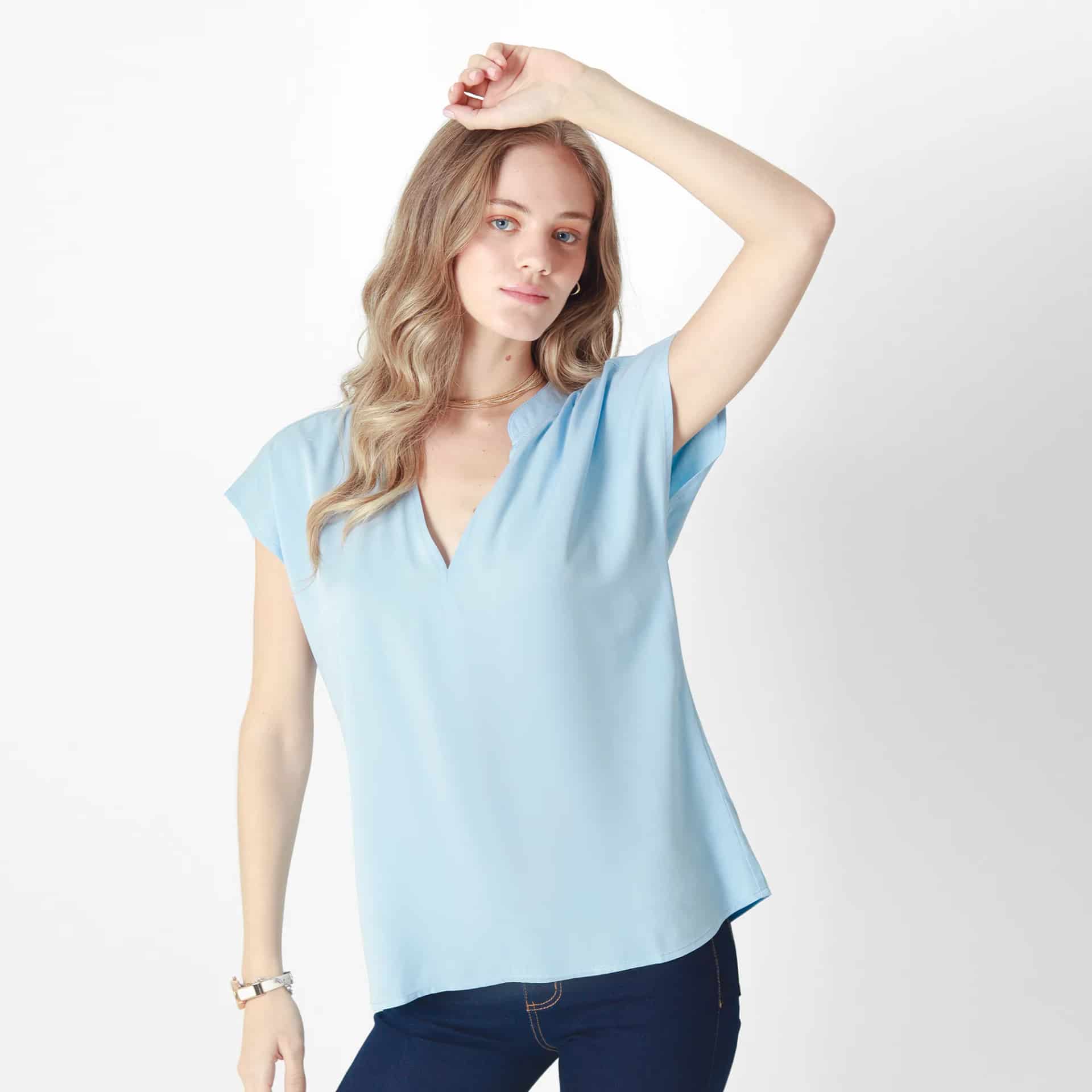 Blusa Cuello Neru Manga Corta - miniatura 1