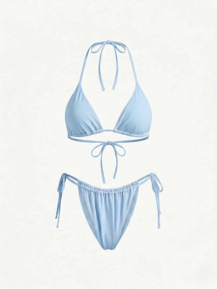 Bikini Triángulos Eva - Baby blue - miniatura 2