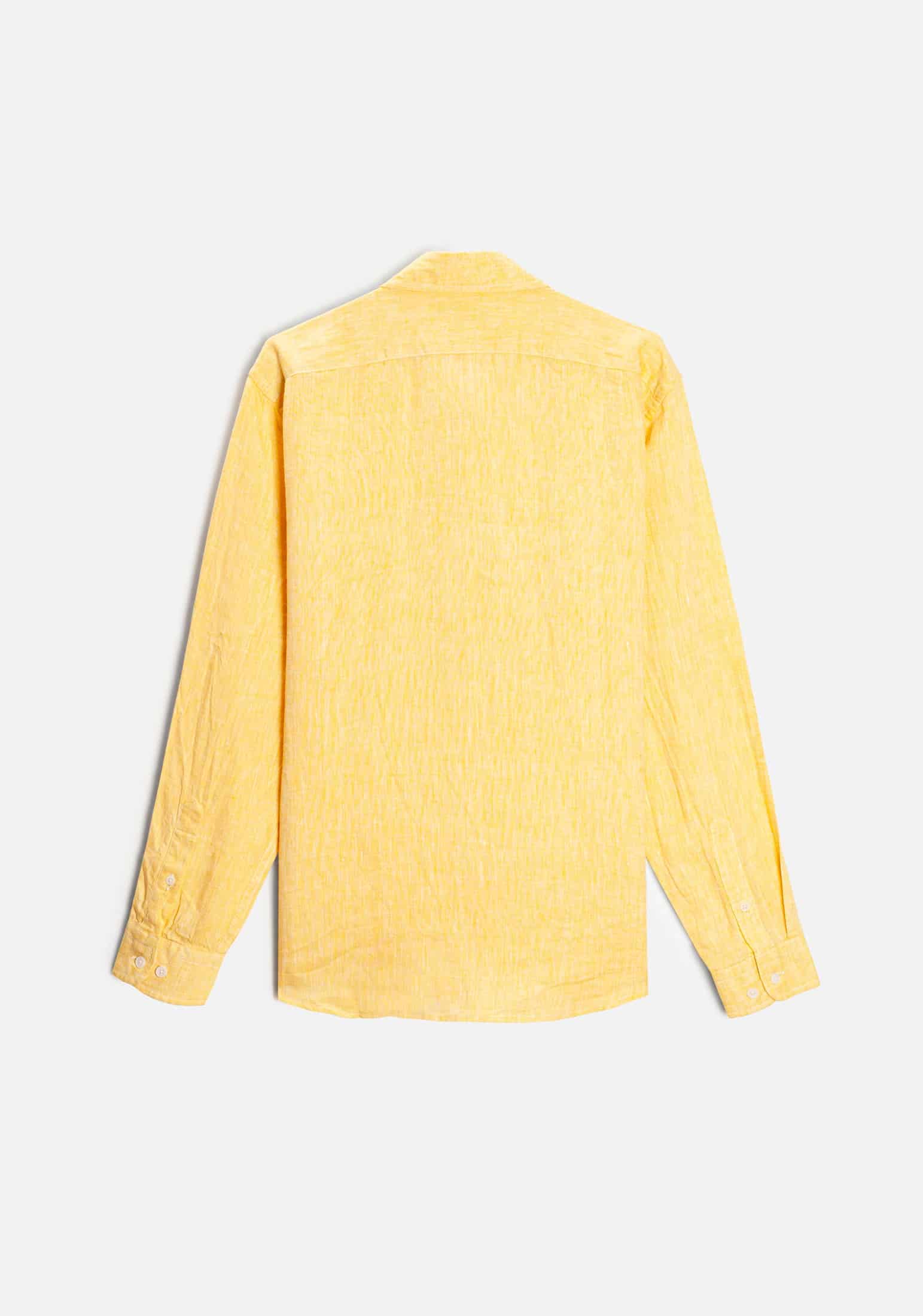 Camisa CI Lino Bols. Amarillo Med. - miniatura 4