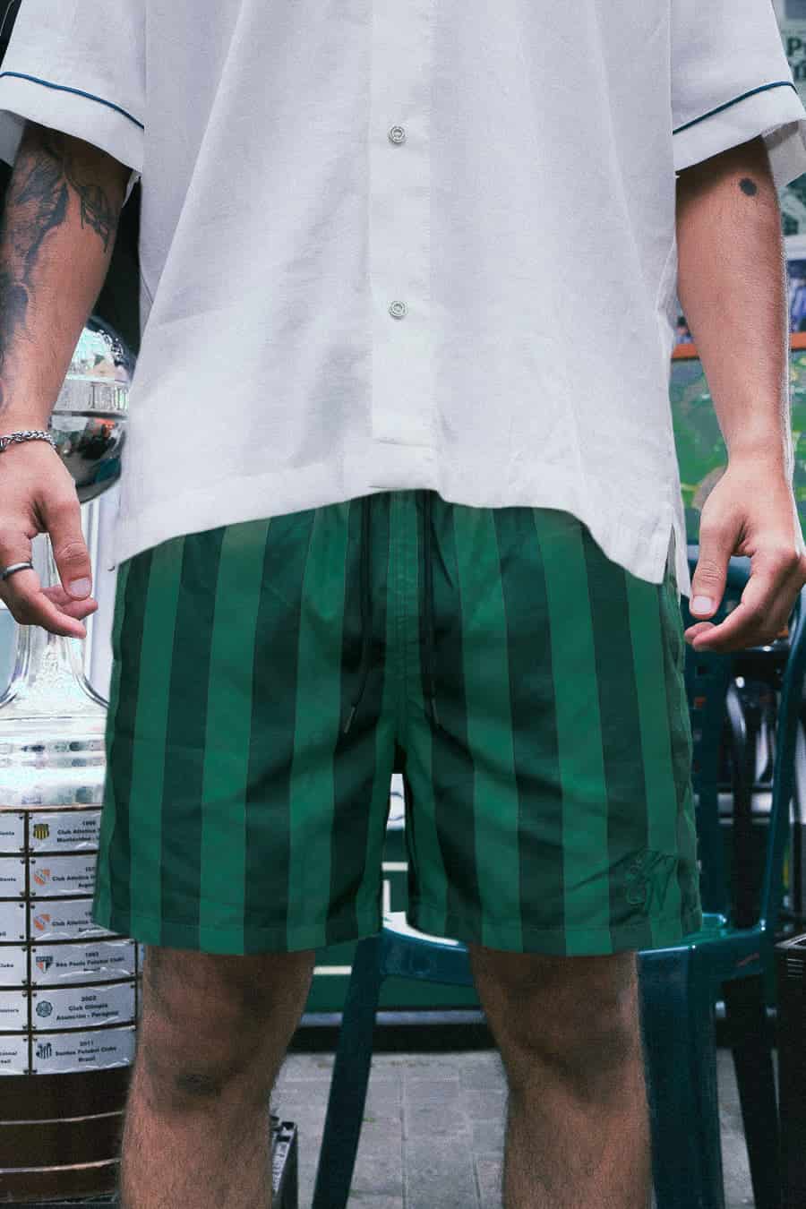 PANTALONETA RAYAS VERDE/NEGRO AN BOHIO - miniatura 1
