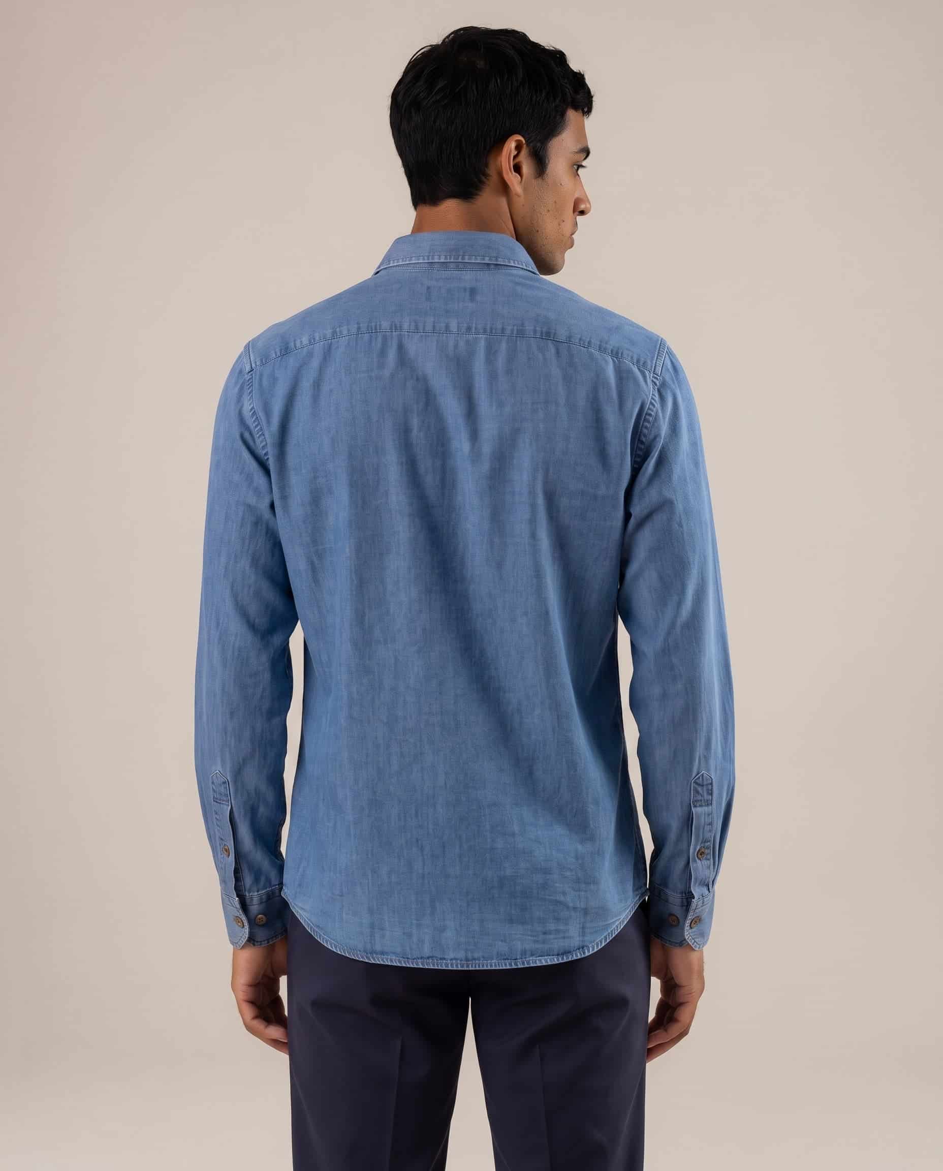 Camisa slim fit índigo - miniatura 2