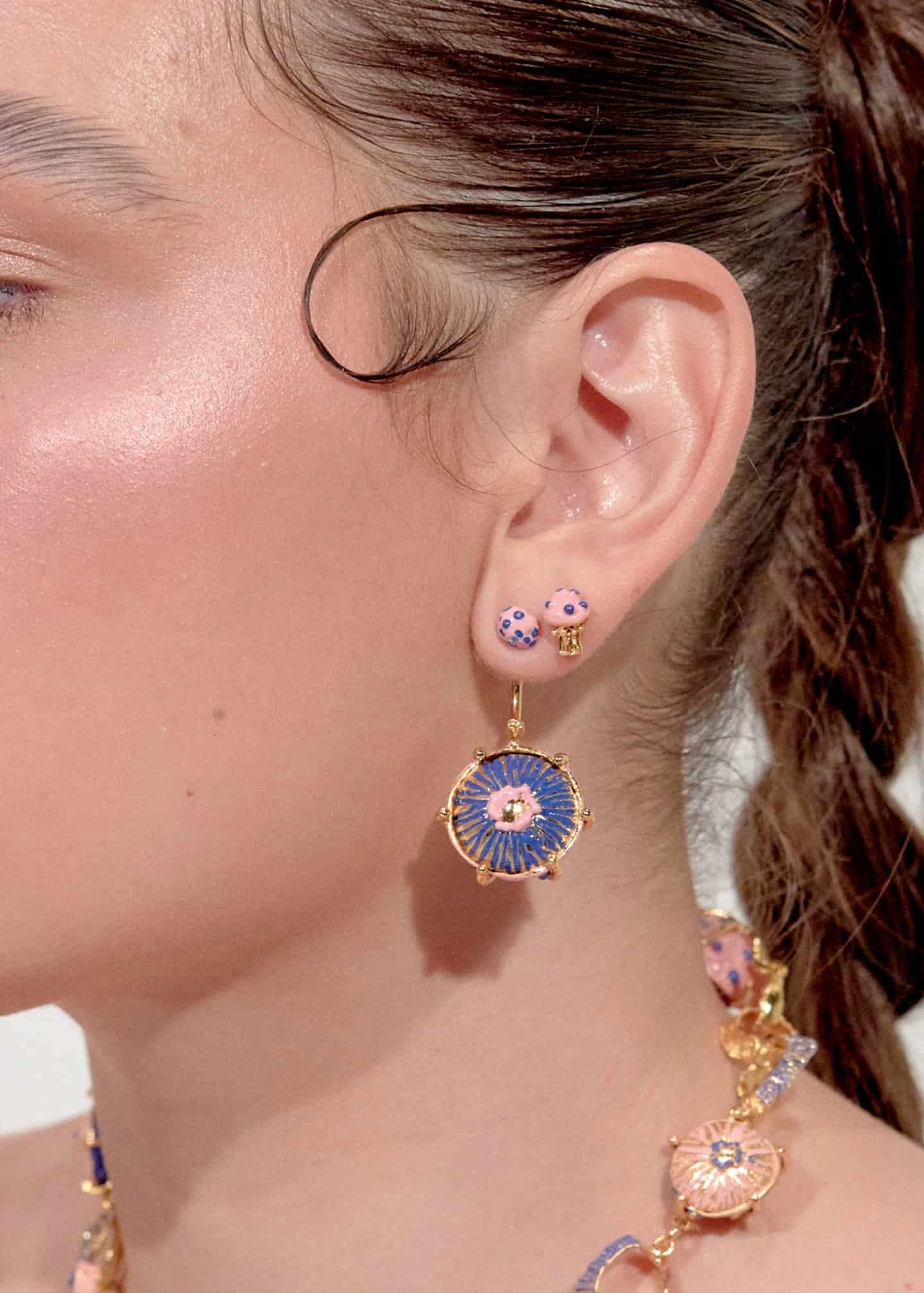 Aretes Seticas azul - miniatura 2