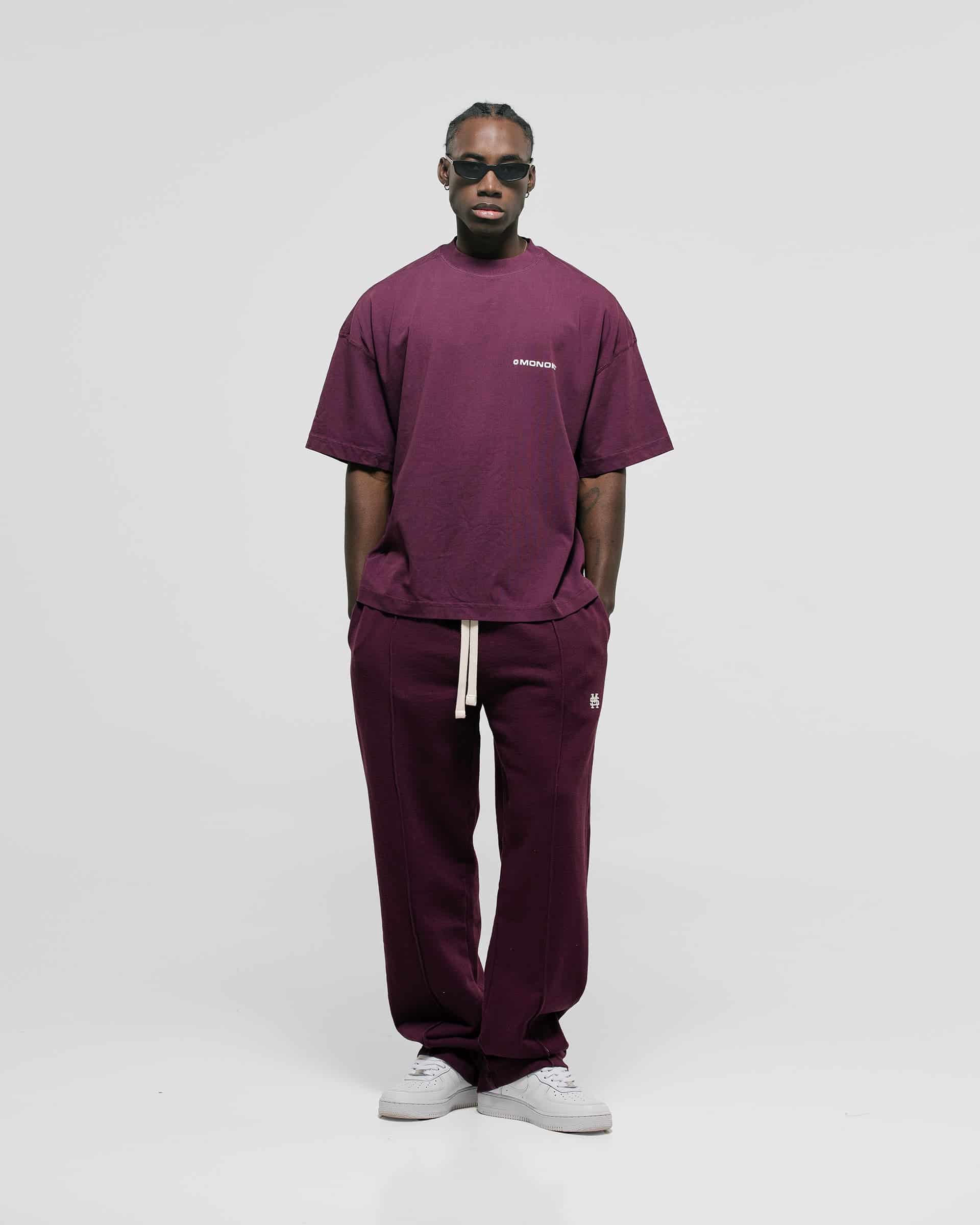 Camiseta Boxy Fit Básica V3 - Burgundy - miniatura 3