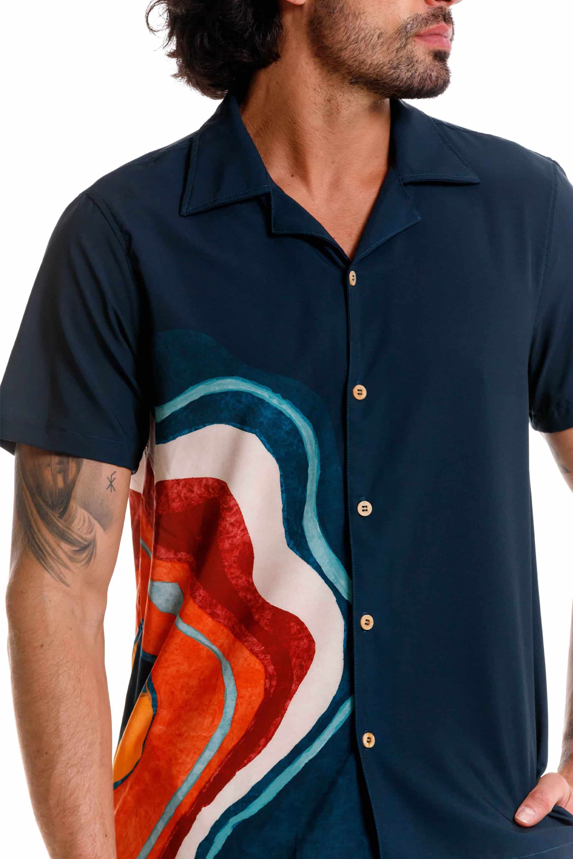 Camisa Playera Nebula Verde - miniatura 2