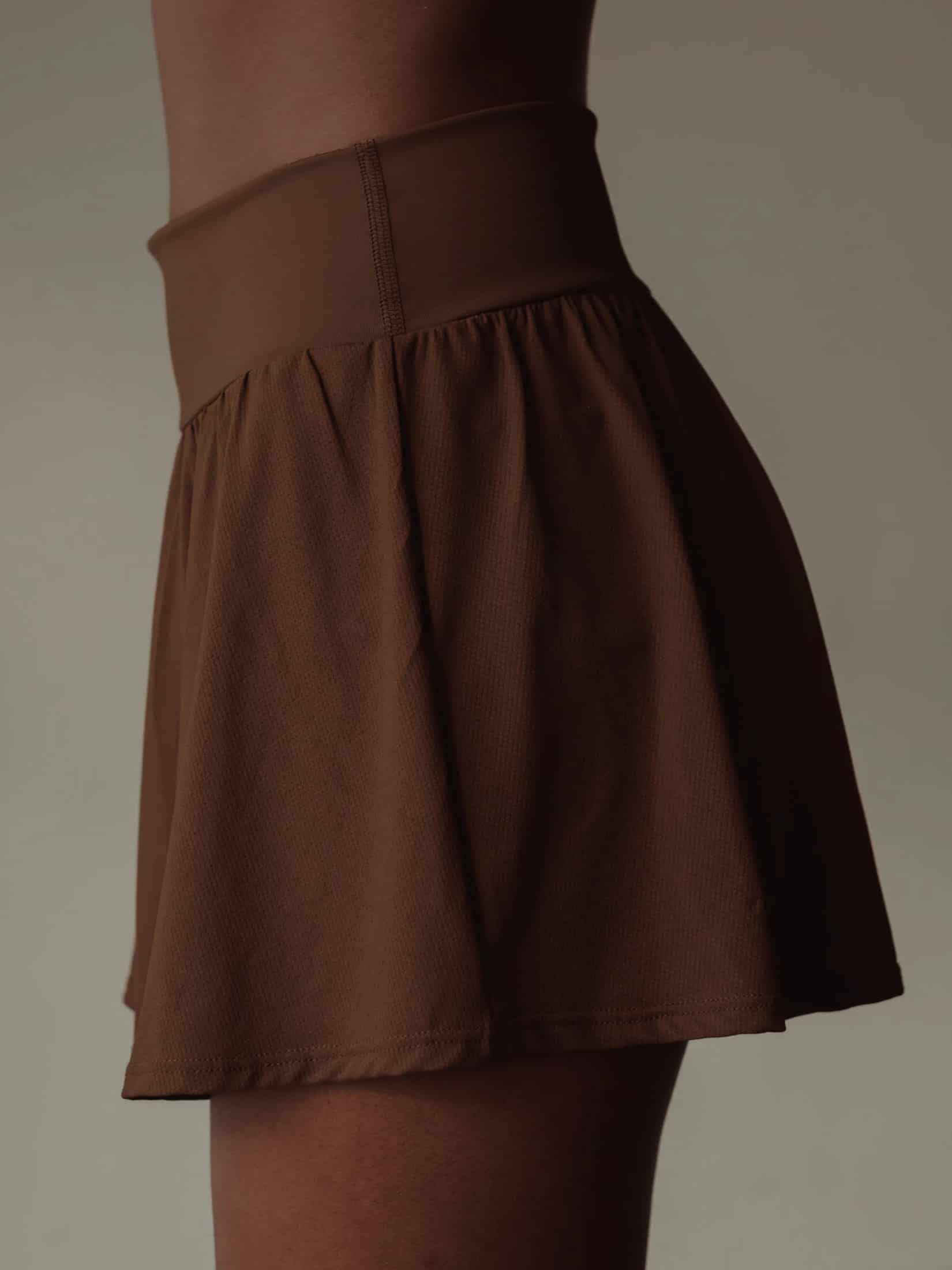 SPORTY MINI SKIRT - SEPIA - miniatura 4