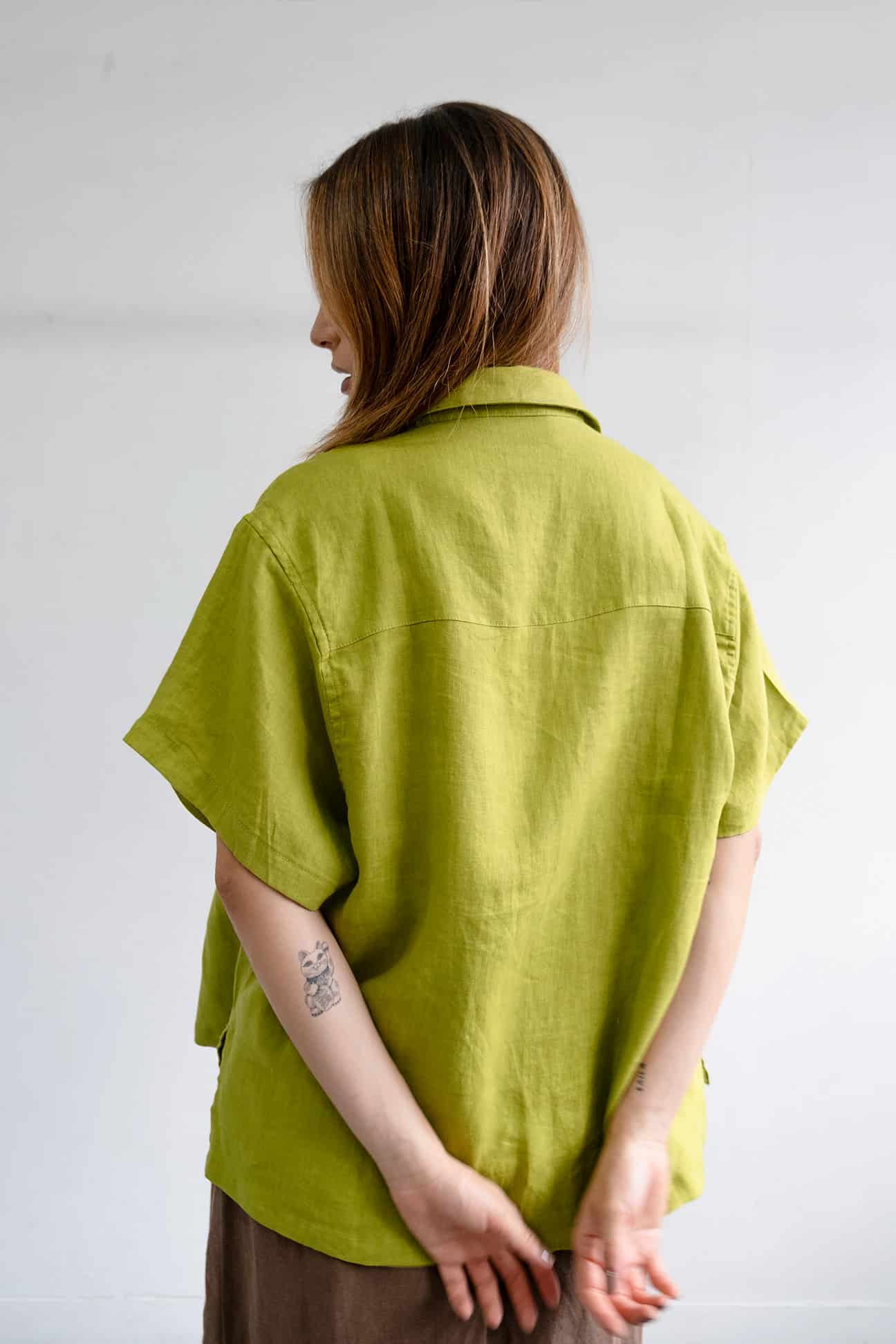 Camisa Isla de lino | Verde - miniatura 4