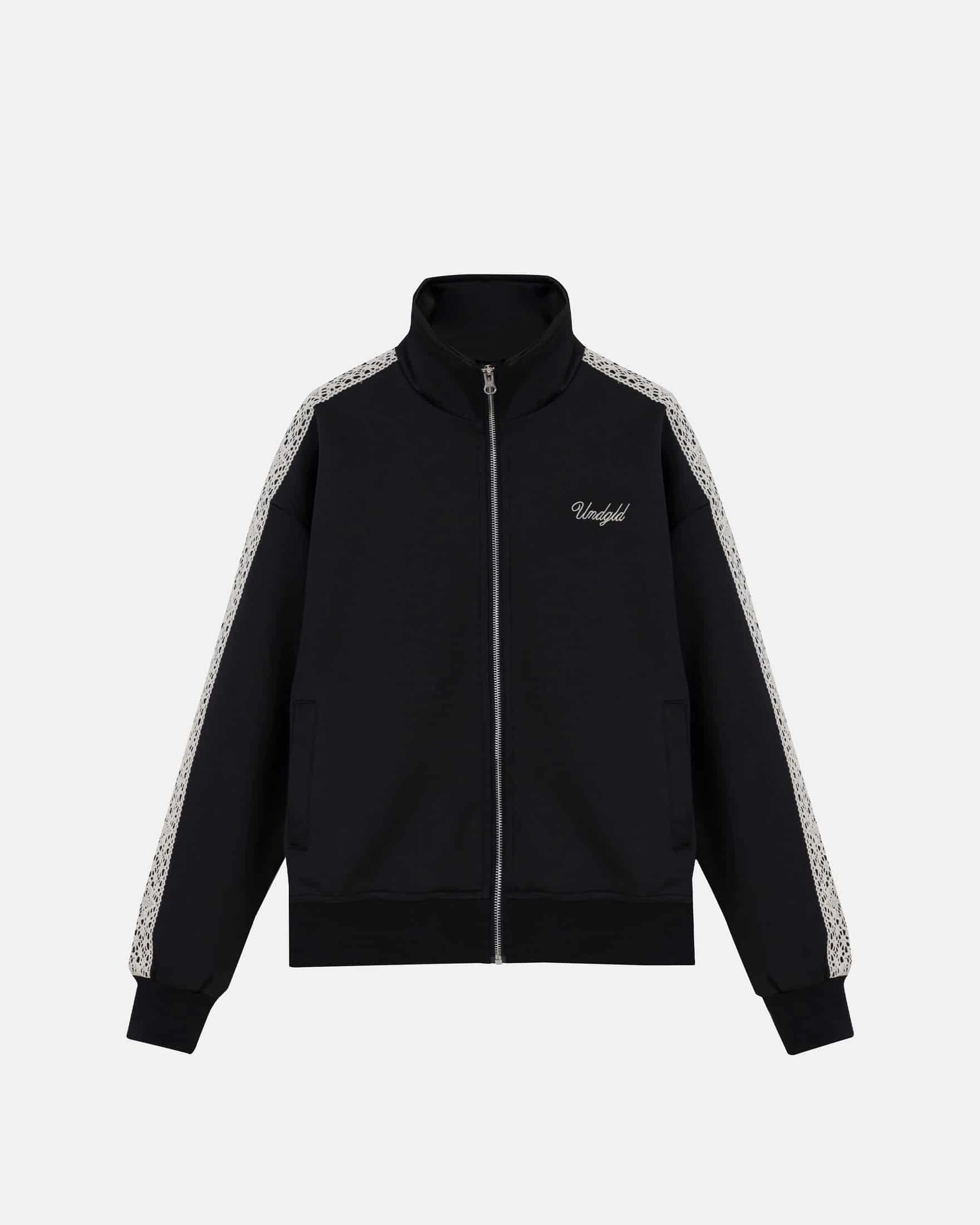 Basics Undgld Lace-panel Track Jacket Black - miniatura 1