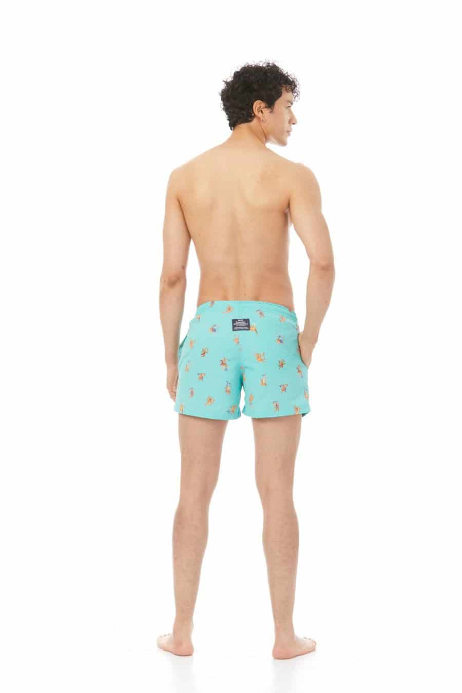 Men's swim trunk turquoise lorenzo - miniatura 3